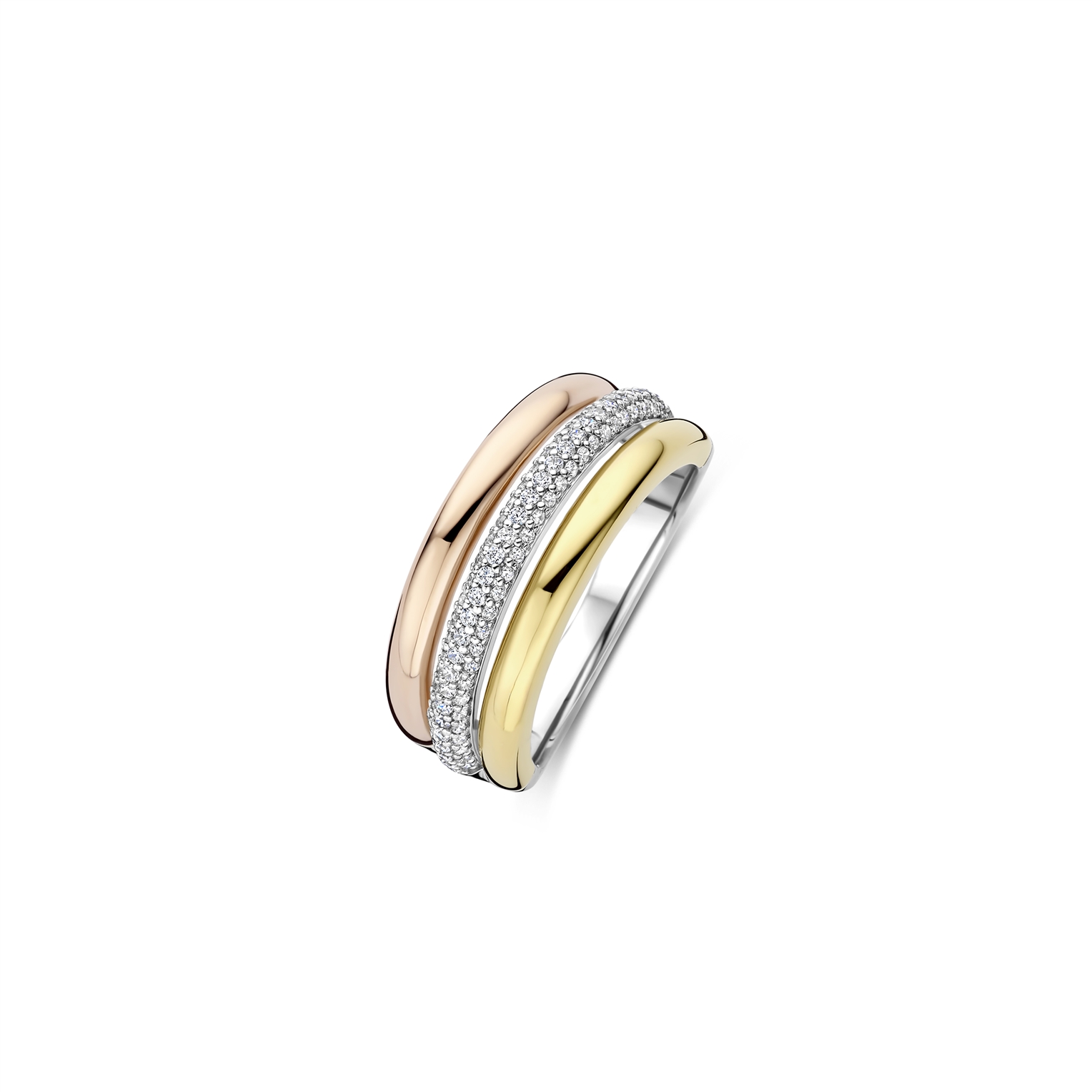 Ti Sento ring tricolor gp |12427TZ/62