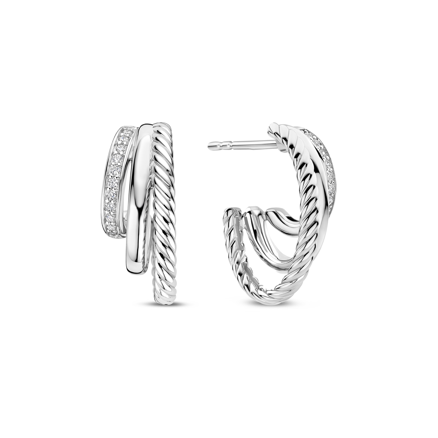 Dit zijn oorringen van het merk Ti Sento Milano.