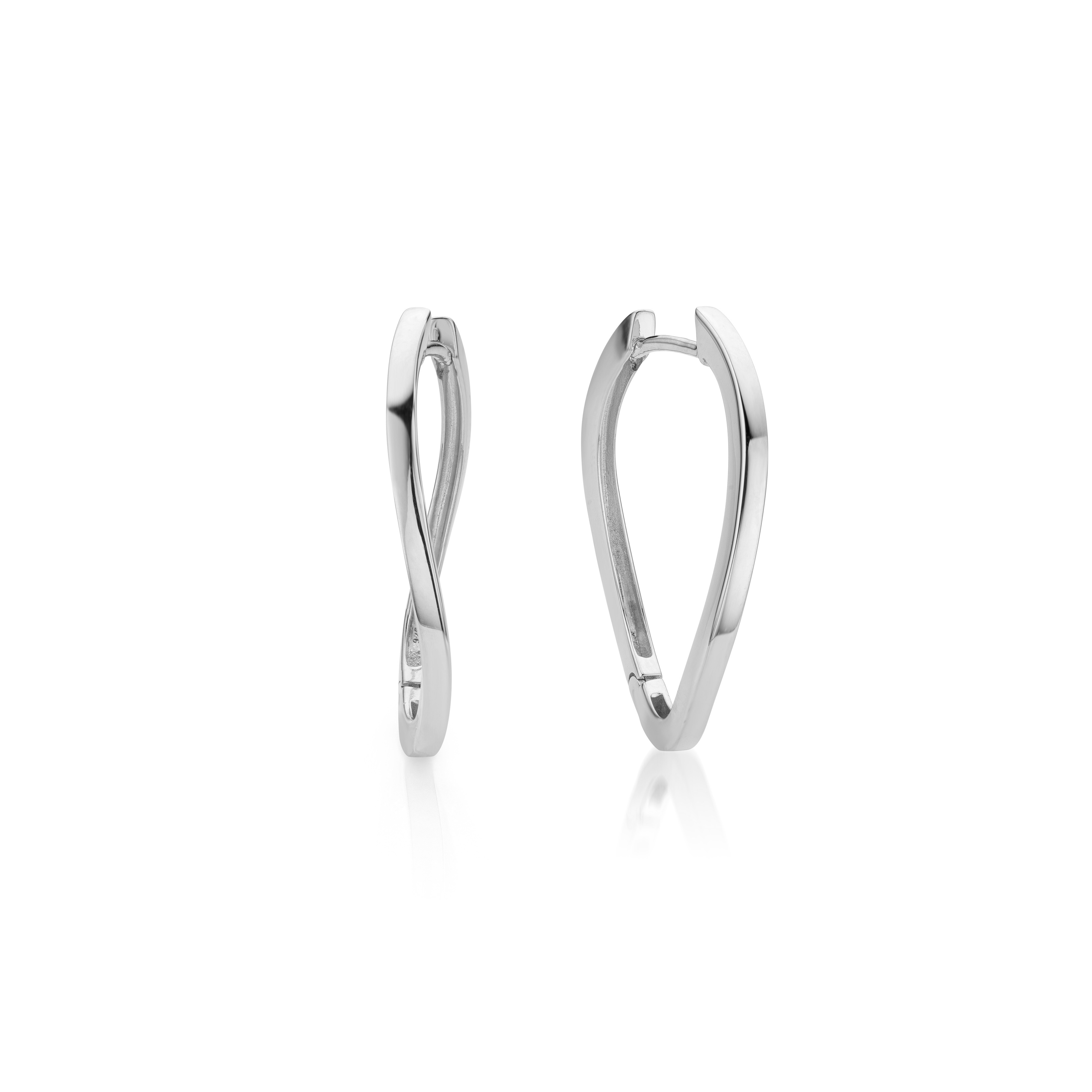 Huiscollectie - zilveren ovale oorringen - 79057/6R