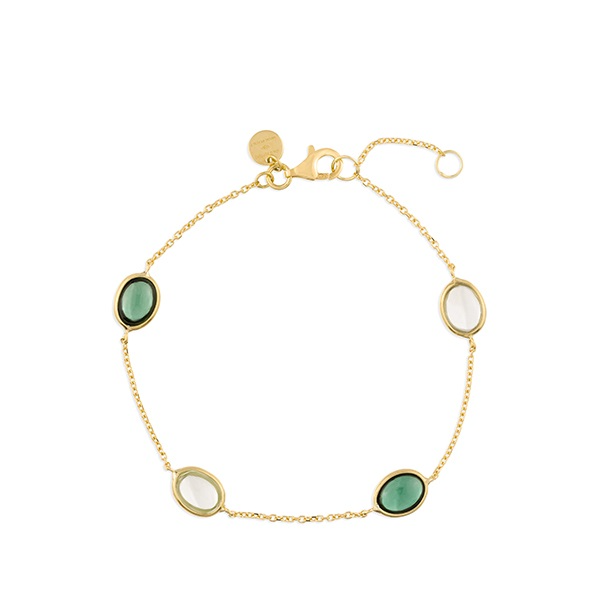 ITALO BOTTENE TINTA 18K Geelgouden Armband met Toermalijn, modelnummer BR2170-18, valt onder de categorie "Sieraad" en is specifiek een armband. Het combineert luxe 18K geelgoud met de levendige kleuren van toermalijn. Voor een elegante uitstraling, draag het solo of combineer met andere armbanden voor een gelaagde look. Perfect voor elke gelegenheid.