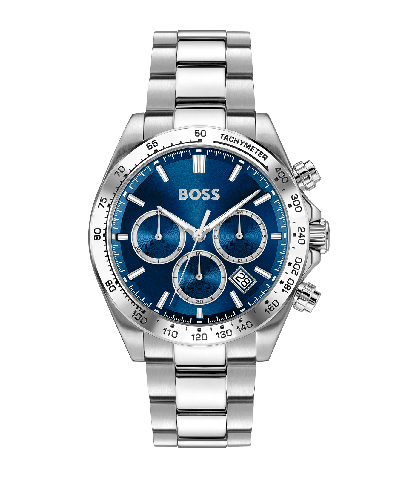 Dit Heren Horloge met blauwe wijzerplaat is stijlvol en functioneel. Het horloge heeft een zilverkleurige polsband en een metalen kast van 44 mm. Het is waterdicht tot niveau 5. Draag het bij zowel formele als casual outfits voor een stijlvolle uitstraling. Perfect voor dagelijks gebruik of speciale gelegenheden.