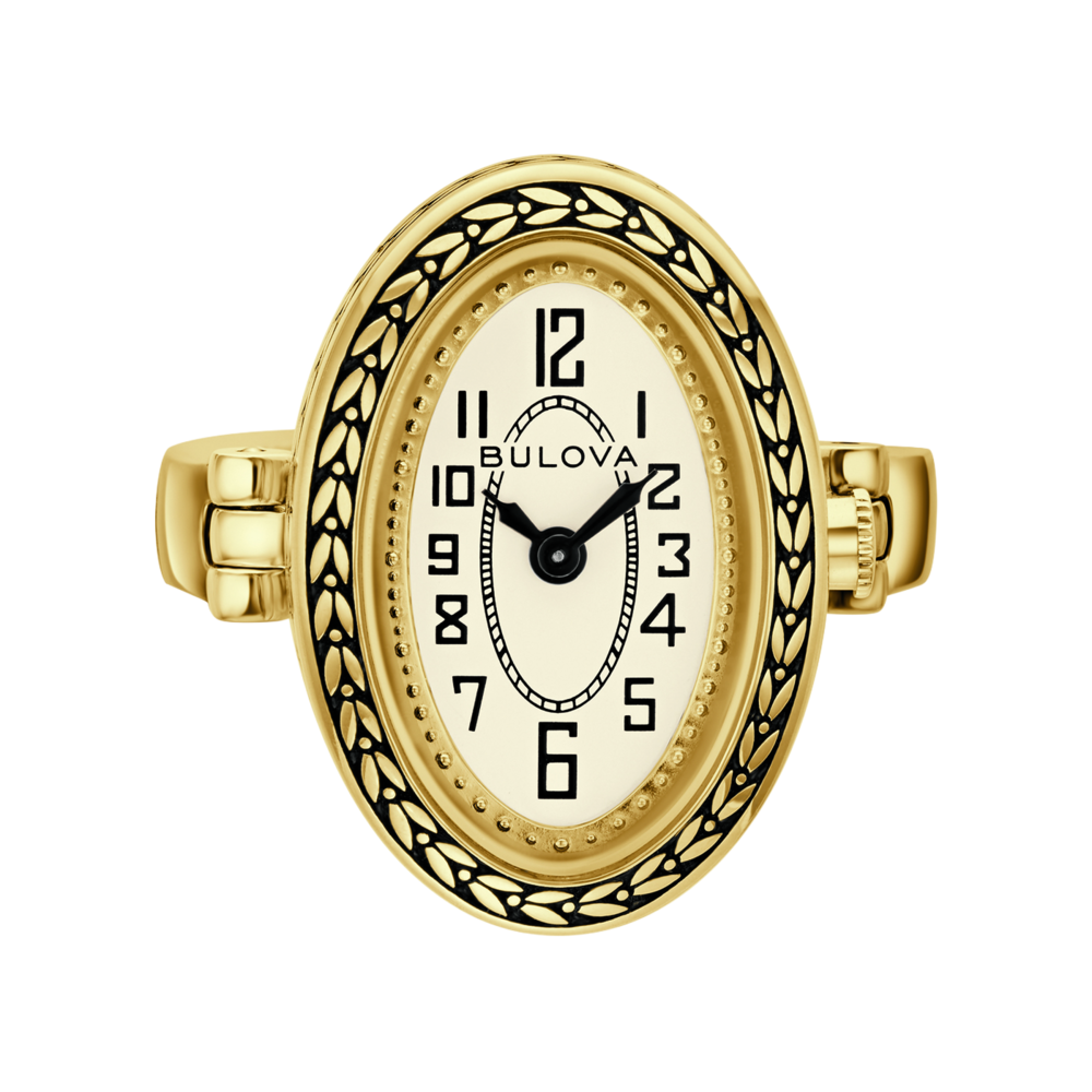 De product 97L188 is een stijlvolle ringhorloge met een maat van 17. Het heeft een goudkleurige band en een roestvrijstalen kast, zonder datumaanduiding. Perfect voor minimalistische elegantie. Draag deze ringhorloge op je wijsvinger of middelvinger om een fashion statement te maken en te combineren met gouden sieraden voor een harmonieus geheel. Ideaal voor speciale gelegenheden.
