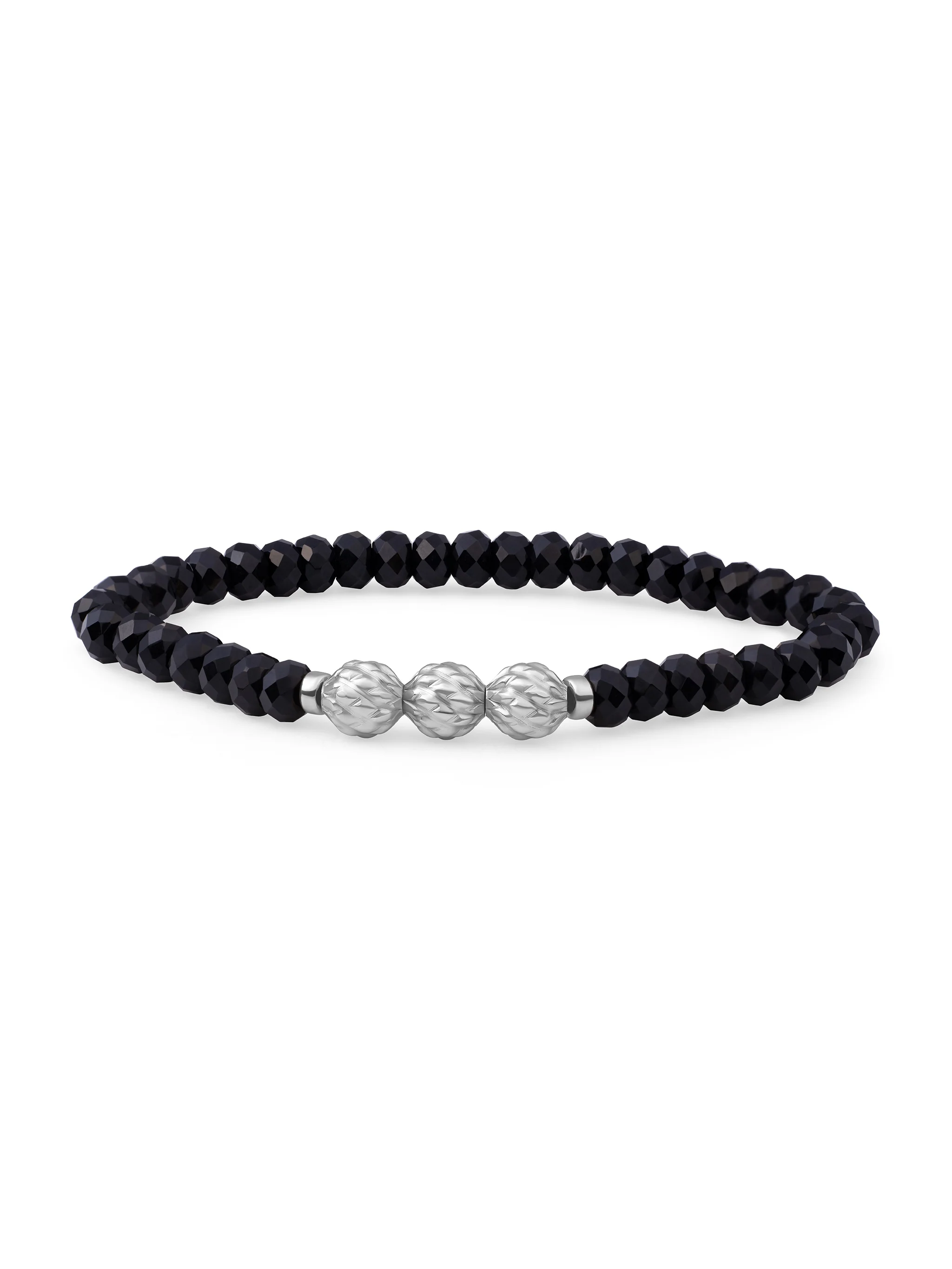 SPARKLING JEWELS ARMBAND ONYX 6MM