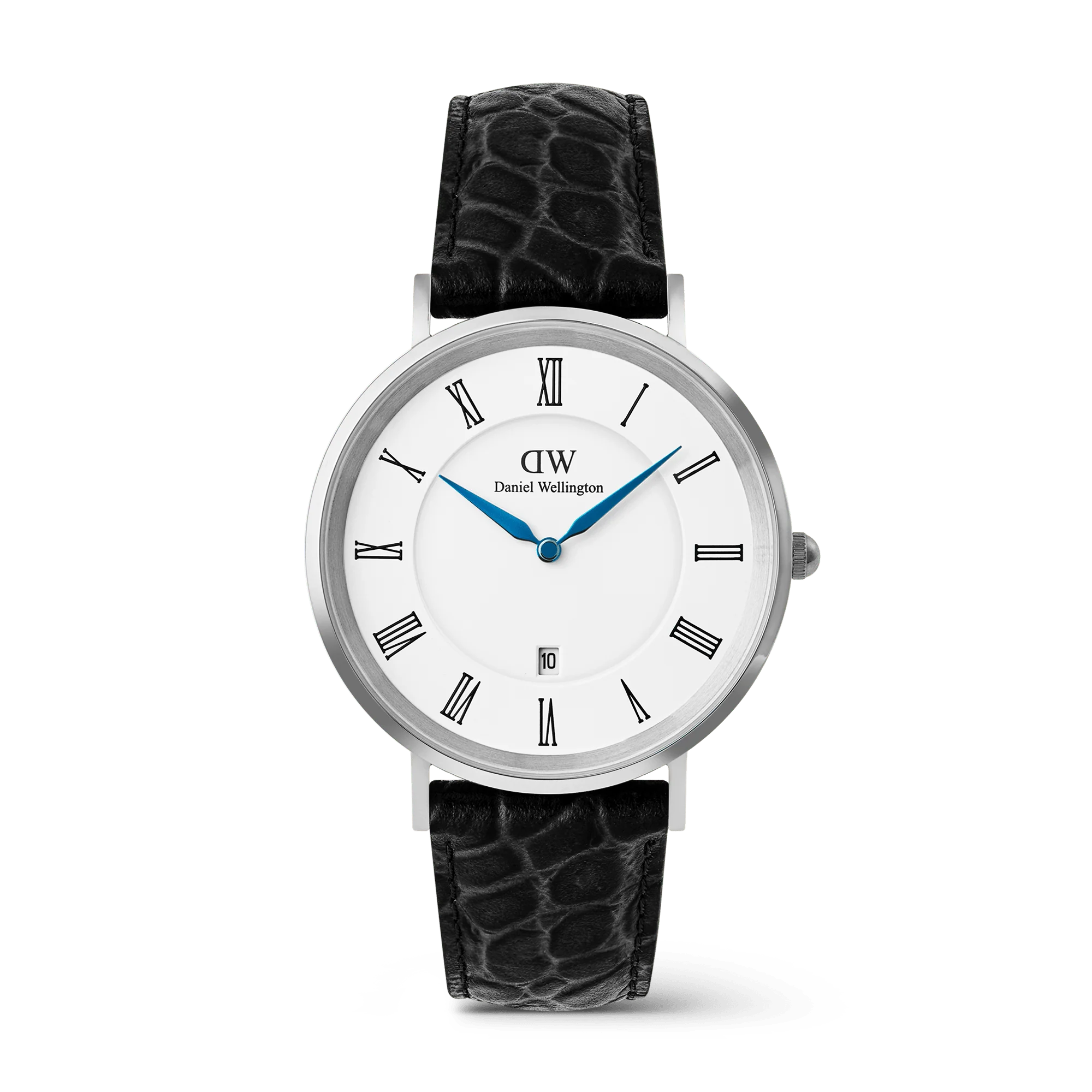 De Daniel Wellington Horloge Classic RN Date Croco, modelnummer DW00100914, combineert elegantie en functionaliteit. Dit horloge heeft een zilvergekleurde roestvrijstalen kast, wit wijzerplaat en zwart echt leren band. Met 40 mm formaat en 20 mm bandbreedte past het naadloos om de pols. Ideaal te dragen bij zowel formele als casual gelegenheden voor een verfijnde uitstraling.