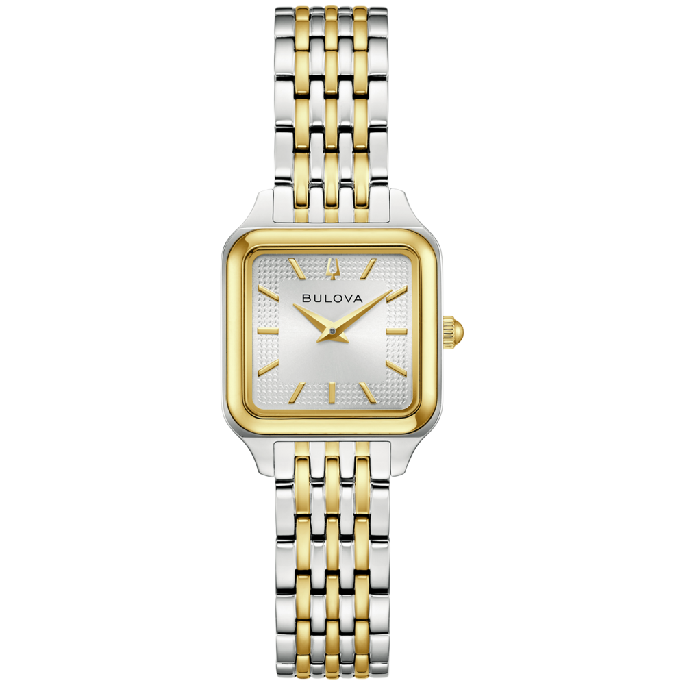 Bulova - Bicolor staal/doubl&eacute; dameshorloge, Quartz, 30 meter WR, Saffierglas - 98L330