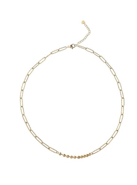 De Rose & Camellia Collier Edelstaal Verguld, modelnummer 1110332006997, is een verfijnde halsketting van 38 + 5 cm. De collier is stijlvol verguld en behoort tot de categorie sieraden, specifiek bedoeld als halsketting. Draag dit elegante sieraad met een open halslijn voor een verfijnde uitstraling. Perfect voor elke gelegenheid.