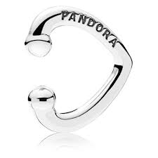 Pandora oorbel zilver - hiervoor hoef je geen gaatje te hebben