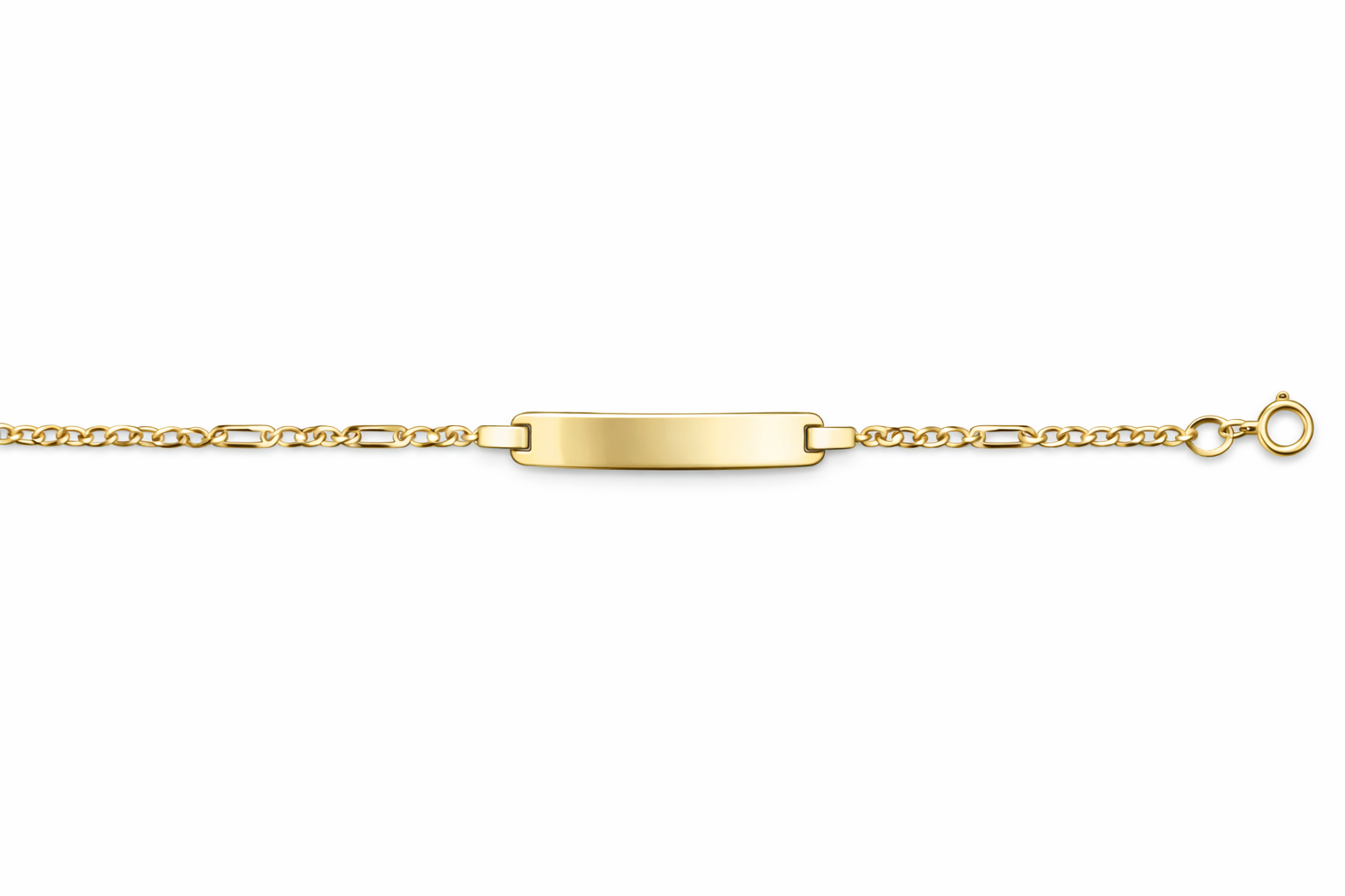 Geelgouden armband figaro. Lengte 13-15cm. FR2-10