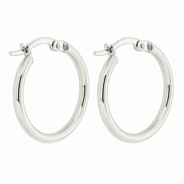 Wit gouden oorringen 19mm 