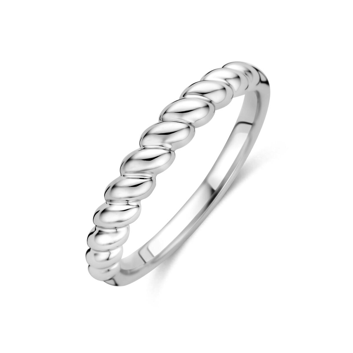Gerhodineerd 925 zilveren ring met een breedte van 3.5mm