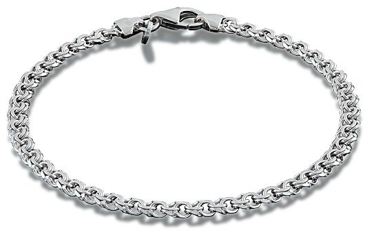 Zilveren armband met een lengte van 21 cm