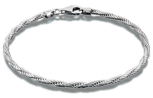 Zilveren armband met een lengte van 19 cm