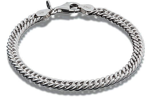 Zilveren armband met een lengte van 21 cm