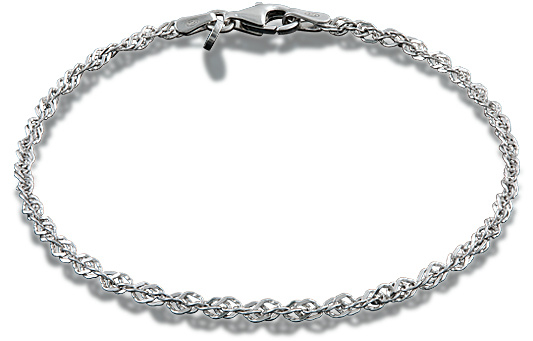 Zilveren armband met een lengte van 21 cm