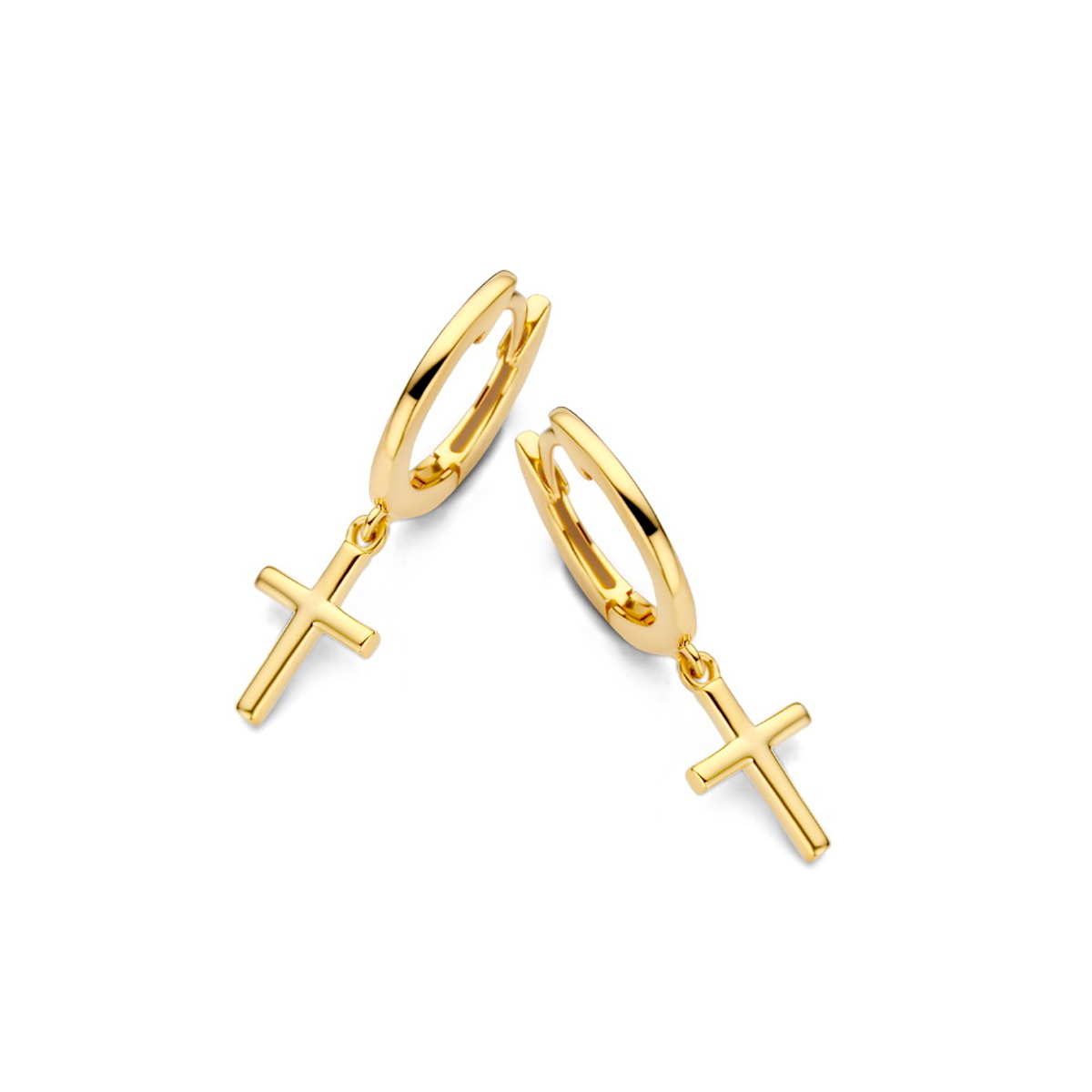 Ontdek de elegante vergulde zilveren oorbelcreolen met kruisjes. Deze creolen zijn gemaakt van 925 sterlingsilver en goudkleurig verguld, met een diameter van 12 mm. Perfect voor dagelijkse glamour of een speciale gelegenheid. Draag ze met een opgestoken kapsel of losse lokken voor een verfijnde uitstraling. Voeg stijl toe aan elke outfit.