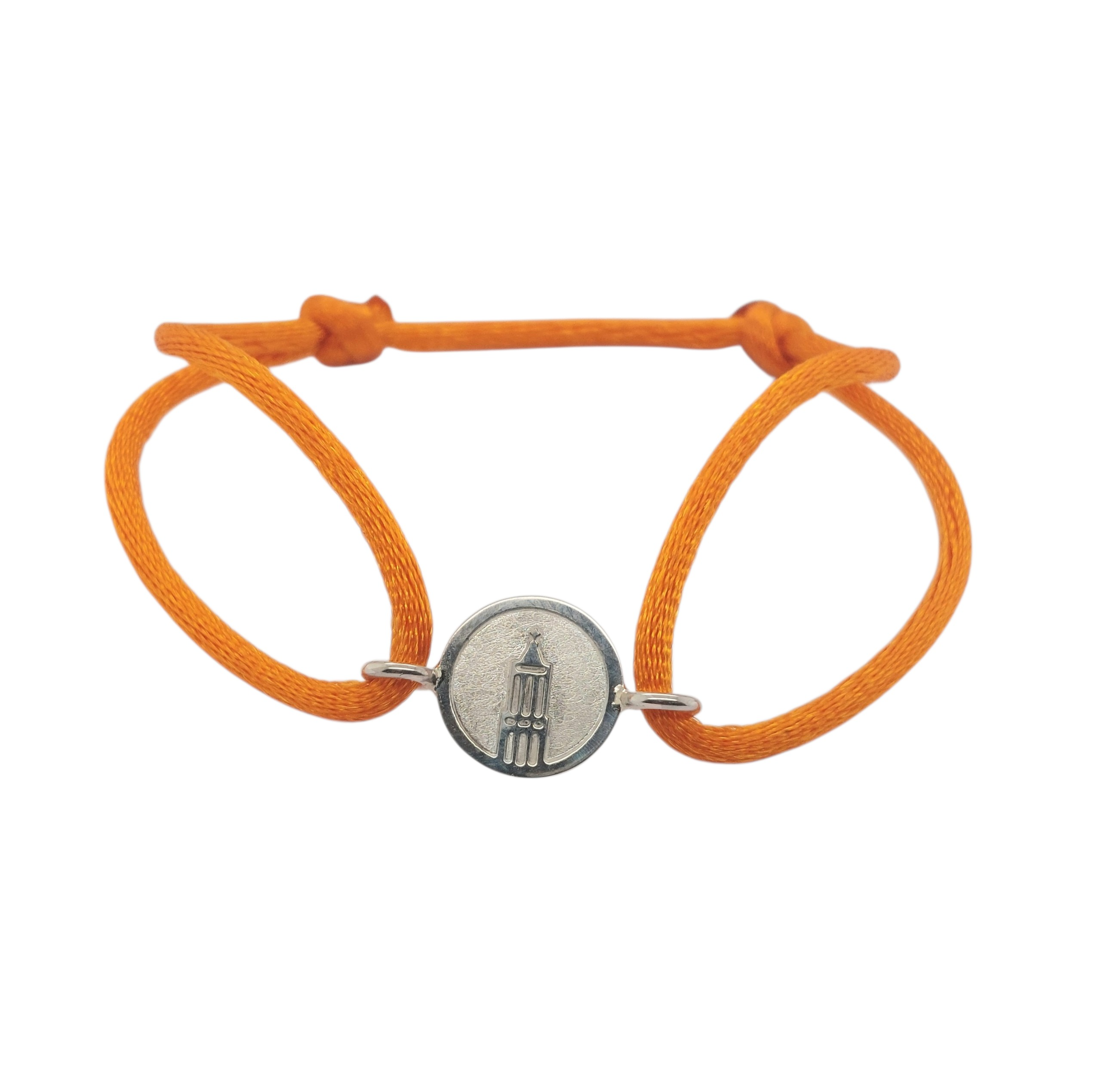 Satijnen armband met muntje domtoren