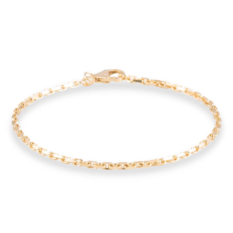 De GLOW - 204.2006.19 is een elegante schakelarmband van goud. Dit sieraad weegt 4,2 gram en is vervaardigd uit geelgoud zonder glans, met een breedte van 2 mm. Perfect te combineren met zowel formele als informele outfits, voegt deze armband een vleugje klasse en verfijning toe aan elke look.