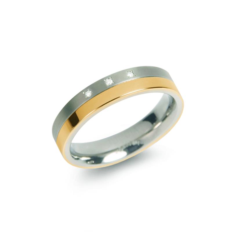 Dit is een ring van het merk Boccia Titanium