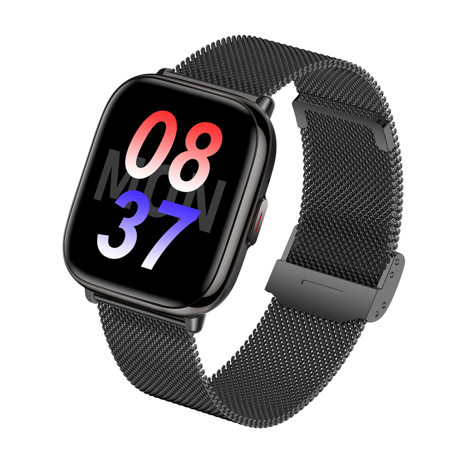 SMARTY2.0 SW081E Smartwatch Alloy Staal 40x35mm
Dit Smarty Smartwatch horloge met nr: SW081E is een stap in de toekomst. De zwarte kast is gemaakt van metaal met een gehard glas. Aan de kast zit een zwarte milanese band met een druksluiting. Het rechthoekige horloge heeft een afmeting van 40x35mm en is spatwaterdicht. Een mooi tussenmaatje voor alle polsen geschikt. Deze smartwatch is sportief, stijlvol, maar zeker gebruiksvriendelijk. Om door apps, berichten en tekst te bladeren hoeft je alleen maar op het glas te tikken of de knop te gebruiken. 

Merk:
SMARTY2.0
Smartwatches verbinden je met de wereld. 
SMARTY2.0 biedt een brede keuze aan vormen en functionaliteiten. Een ronde of rechthoekige smartwatch? Eentje voor de smalle pols? Een ladies watch of een kids watch?  SMARTY2.0 heeft het allemaal.
De keuze qua functionaliteiten is onuitputtelijk: bluetooth bellen, stappenteller, hartslag- en bloeddrukmeter,  meerdere verschillende sporttrackers, menstruatie en ovulatie herinneringen, ingebouwde GPS, vind mijn smartphone en heel veel meer. Maak je eigen keuze.
Iedere SMARTY werkt zowel met iOS als met Android en is moeiteloos via een QR-code te koppelen met iedere mobiele telefoon. Misschien wel d&eacute; makkelijkste smartwatch voor iedereen.
SMARTY2.0 staat voor hoge kwaliteit in een betaalbaar prijssegment: &euro; 79 - &euro; 199.

Highlights:
- Geschikt voor Android en iOS  
- De Smartwatch heeft Bluetooth call 
- Hoge batterij efficientie
- 24 uur hartritme meting
- Bevat smart music 
- Door de verschillende meters en tellers is het mogelijk om onder andere de hartslag, stappen, snelheid, slaap, luchtdruk, stress, hoogte- en diepte te meten
- D.m.v. de ingebouwde GPS, is het mogelijk om offline te navigeren en achteraf je route terug te kijken (zonder dat de telefoon in de buurt is)
- Stof,- Waterdichtheid: IP68