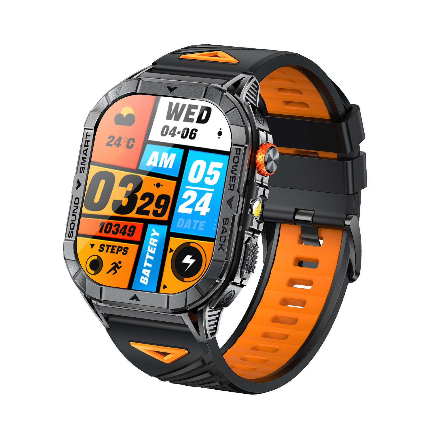 SMARTY2.0 SW103A 
Dit Smarty Smartwatch horloge is een stap in de toekomst. Door zijn Amoled scherm is het beeld vele malen scherper en intenser. De zwarte kast is gemaakt van aluminium met een gehard glas. Aan de kast zit een zwarte siliconen band met een gespsluiting. Het rechthoekige horloge heeft een afmeting van 53x45x14mm en is spatwaterdicht. Deze smartwatch is sportief, stijlvol, maar zeker gebruiksvriendelijk. Om door apps, berichten en tekst te bladeren hoeft je alleen maar op het glas te tikken of de knop te gebruiken. Tevens heeft het een Find my watch functie.

Merk:
SMARTY2.0 Smartwatches verbinden je met de wereld. 
SMARTY2.0 biedt een brede keuze aan vormen en functionaliteiten. Een ronde of rechthoekige smartwatch? Eentje voor de smalle pols? Een ladies watch of een kids watch?  SMARTY2.0 heeft het allemaal.
De keuze qua functionaliteiten is onuitputtelijk: bluetooth bellen, stappenteller, hartslag- en bloeddrukmeter,  meerdere verschillende sporttrackers, menstruatie en ovulatie herinneringen, ingebouwde GPS, vind mijn smartphone en heel veel meer. Maak je eigen keuze.
Iedere SMARTY werkt zowel met iOS als met Android en is moeiteloos via een QR-code te koppelen met iedere mobiele telefoon. Misschien wel d&eacute; makkelijkste smartwatch voor iedereen.
SMARTY2.0 staat voor hoge kwaliteit in een betaalbaar prijssegment: &euro; 79 - &euro; 199.

Highlights:
- Geschikt voor Android en iOS  
- De Smartwatch heeft Bluetooth call 
- Hoge batterij efficientie
- 24 uur hartritme meting
- Bevat smart music en mini games
- Door de verschillende meters en tellers is het mogelijk om onder andere de hartslag, stappen, snelheid, slaap, luchtdruk, stress, hoogte- en diepte te meten
- D.m.v. de ingebouwde GPS, is het mogelijk om offline te navigeren en achteraf je route terug te kijken (zonder dat de telefoon in de buurt is)
- Stof,- Waterdichtheid: IP68