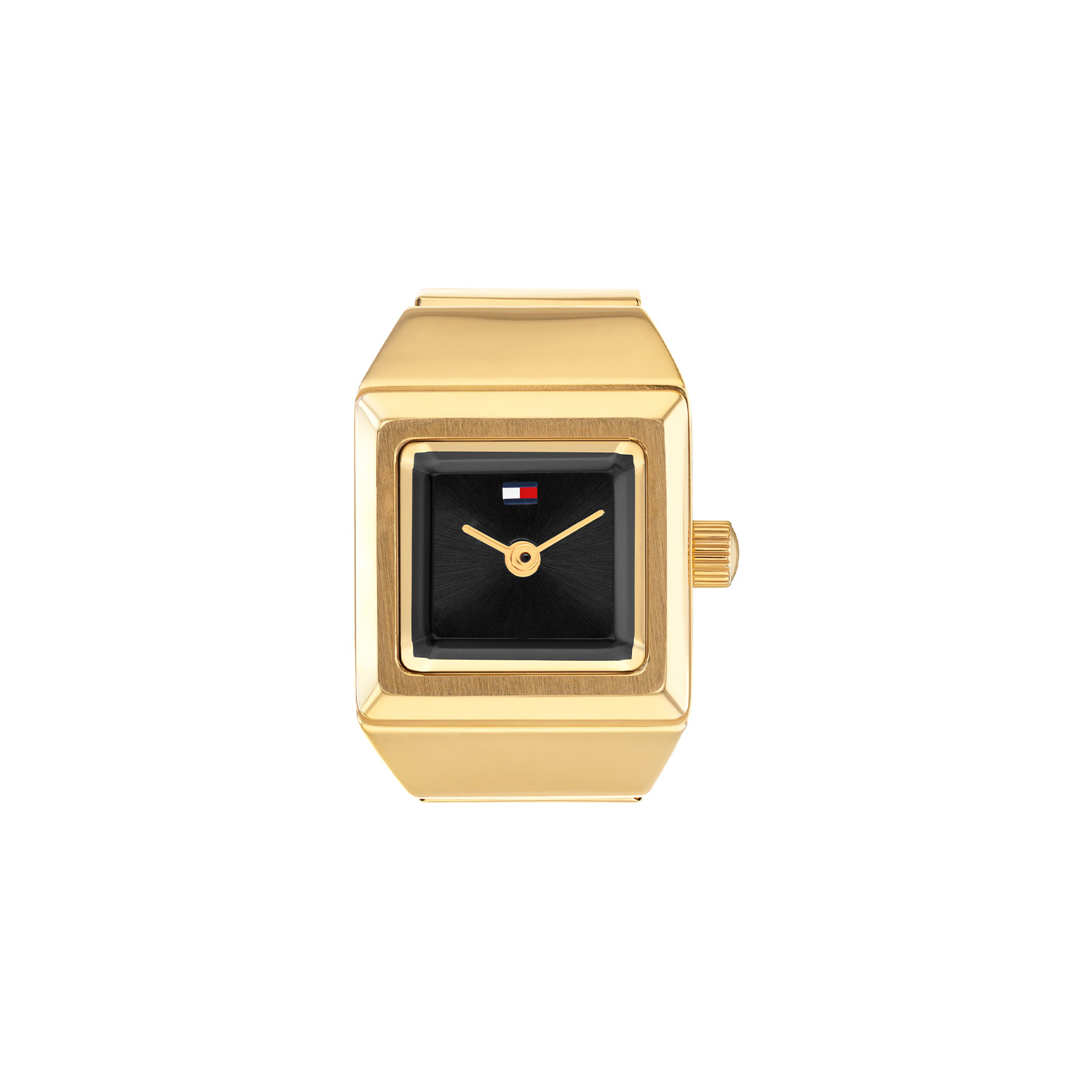 Tommy Hilfiger TH1782837 Ringhorloge Dames Staal Goudkleurig 15x15mm
Dit specifieke horloge van Tommy Hilfiger uit de Ivy Ring serie met artikelnr: TH1782837 is een speciaal dameshorloge voor om de vinger. Het stalen goudkleurige dameshorloge heeft een vierkant kastje met een zwarte wijzerplaat met het Tommy logo. Aan de kast zit een een stalen goudkleurige rekband zodat het op meerdere vingermaten te dragen is. Het horloge heeft een mineraalglas, een afmeting van 15x15mm en is 3ATM.  

Het merk:
Sinds de lancering van het merk in 1985 is Tommy Hilfiger wereldwijd bekend geworden als pionier van de klassieke Amerikaanse coole stijl. Ge&iuml;nspireerd door de iconische popcultuur en het Amerikaanse erfgoed. De dames en herencollectie van dit seizoen bestaan uit minimalistische silhouetten en rustieke lederen details. De herenhorlogecollectie biedt iconische uurwerken met roestvrijstalen, lederen en siliconen banden.

Specificaties:
- Mineraalglas
- Rechte kast 15x15mm
- Stalen goudkleurige kast
- Zwarte wijzerplaat
- Rekbare goudkleurige horlogeband
- 3ATM