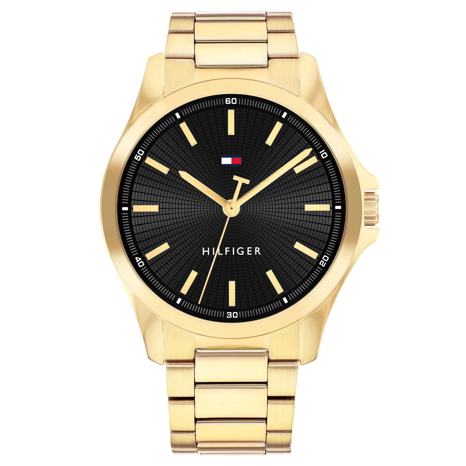 Tommy Hilfiger TH1792241 Horloge Heren Staal Goudkleurig 43mm
Elegant: Dit goudkleurige herenhorloge straalt finesse uit en maakt elke outfit stijlvol compleet. Het stalen herenhorloge uit de Bruce serie heeft een ronde goudkleurige stalen kast met een glanzende bezel en een zwarte sunray wijzerplaat. De fijne wijzers en uurstrepen zijn goed zichtbaar. Aan de kast zit een stalen goudkleurige schakelband met een vouwsluiting. Het horloge heeft een mineraalglas, een afmeting van 43mm en is 3ATM.  

Het merk: 
Sinds de lancering van het merk in 1985 is Tommy Hilfiger wereldwijd bekend geworden als pionier van de klassieke Amerikaanse coole stijl. Ge&iuml;nspireerd door de iconische popcultuur en het Amerikaanse erfgoed. De dames en herencollectie van dit seizoen bestaan uit minimalistische silhouetten en rustieke lederen details. De herenhorlogecollectie biedt iconische uurwerken met roestvrijstalen, lederen en siliconen banden.

Specificaties:
- Mineraalglas
- Ronde kast 43mm
- Goudkleurige kast
- Zwarte wijzerplaat
- Stalen goudkleurige schakelband 
- 3ATM