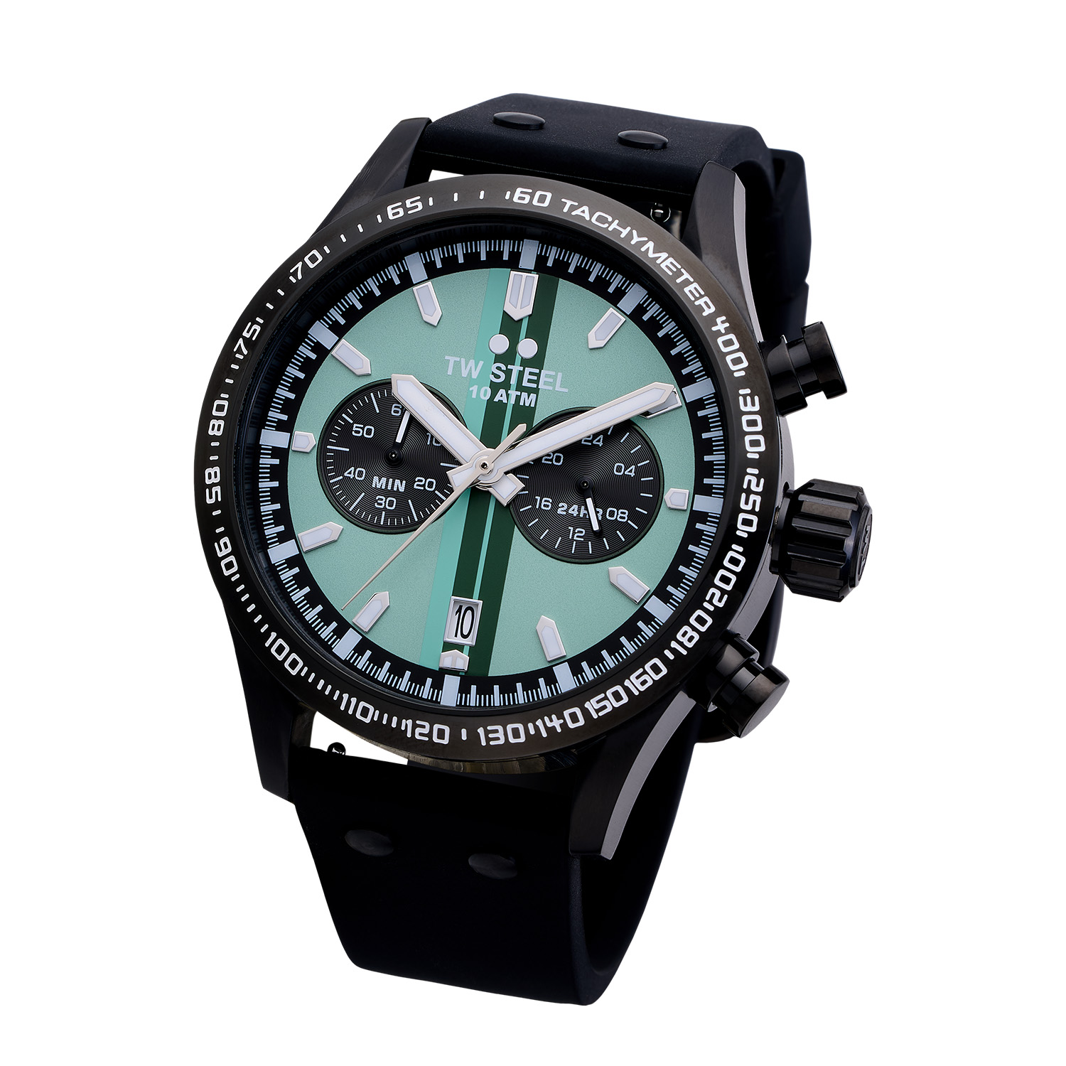 TW Steel TWVS134 Volante Chrono 45mm 
Deze TW steel uit de Volante serie met nr TWVS134 valt op door zijn eenvoudige maar robuuste uitstraling. Het herenhorloge heeft een zwarte ronde stalen kast met een bezel met tachymeter en een schroefkroon. Op de zwarte met blauwe wijzerplaat zit een datum, een chronograaf en zijn wijzers ingelegd met lumibrite. Aan de kast zit een zwarte siliconenband met een gespsluiting. Het horloge heeft wereldwijde garantie van 2 jaar en is 10ATM. Een sportief model met een doorsnede van 45mm en een saffierglas. 

Het Merk: TW Steel is een Nederlands horlogemerk. Groot in visie en onge&euml;venaard in stijl. Sinds onze oprichting in 2005 geven wij tijd een nieuwe dimensie. Met karakteristieke designs stappen wij af van de gebaande paden. Ons bereik is wereldwijd, of het nu zakelijk, casual of sportief is, bij de horloge collectie van TW Steel gaat het om kwaliteit en precisie. Een horloge dat je persoonlijkheid onderstreept is altijd binnen handbereik. Vorm en functie gaan samen in onze horloges van Zwitserse top kwaliteit. De kunst om je te onderscheiden vergt zelfvertrouwen en lef. TW Steel is niet zomaar een horloge, TW Steel is een statement. 

Specificaties: 
- Stalen horloge kast 45mm 
- Zwart blauwe wijzerplaat 
- Zwarte siliconenband 
- Saffierglas 
- Schroefkroon 
- Chronograaf/ datum 
- 10ATM
