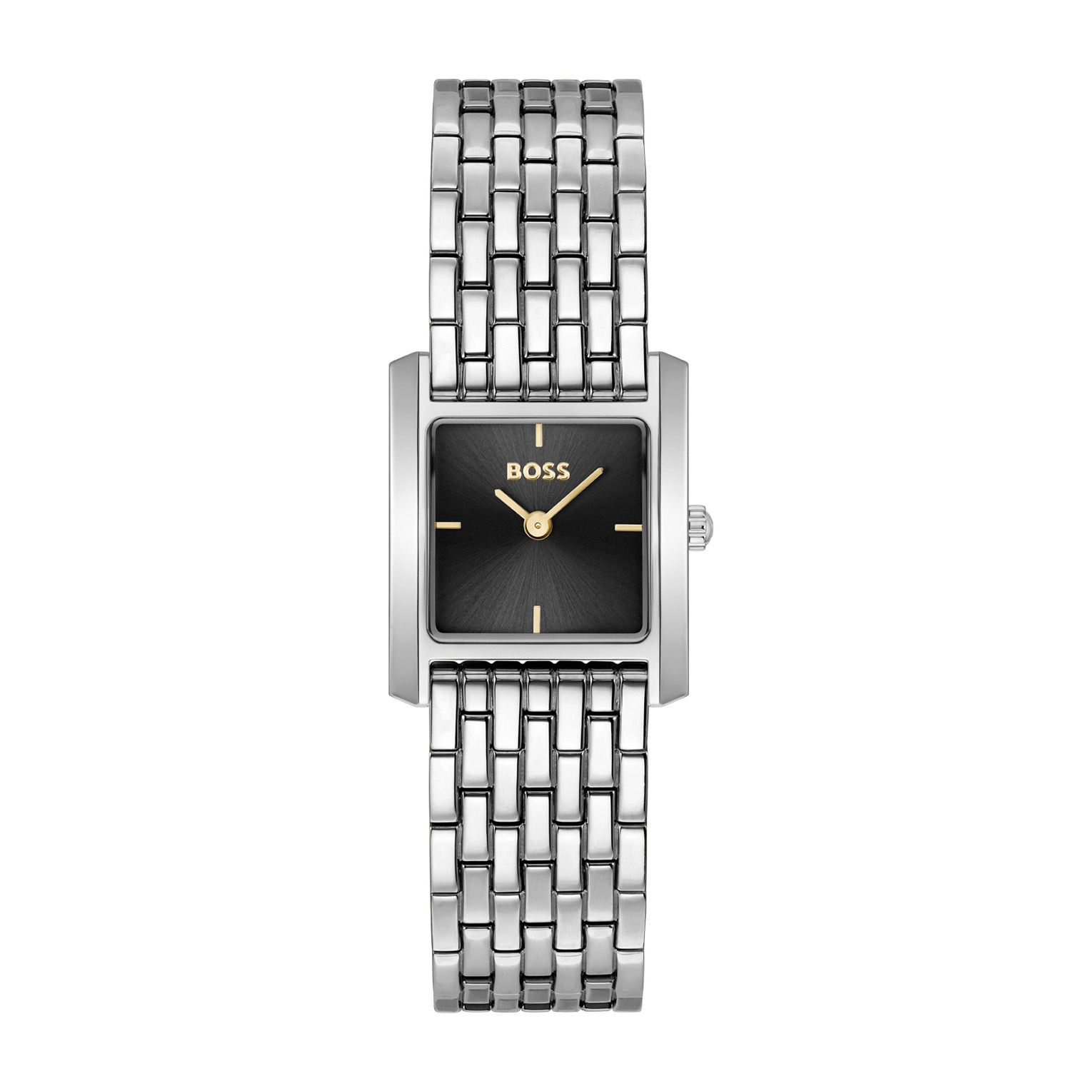 BOSS HB1502844 LUCY SCALA 26,5mm
Dit BOSS horloge uit de LUCY SCALA serie met artikelnr: HB1502844 heeft een chique uitstraling. Het gaat niet alleen om de tijd, maar ook om elk moment te grijpen en er je eigen draai aan te geven. Wees je eigen baas, bepaal je eigen tempo en ga ervoor. Dit dameshorloge valt op door de stalen vierkante horlogekast met een zwarte sunray wijzerplaat met fijne wijzers. Aan de kast zit een stalen schakelband met een vouwsluiting. Het horloge heeft een doorsnee van 26,5mm, een mineraalglas en is 3ATM. 

HET MERK:
HUGO BOSS is afgestemd op levensstijlen waar het gaat om kwaliteit en precisie. Het wereldwijde fashionlabel is verdeeld in twee merken: BOSS en HUGO. Het merk BOSS biedt geavanceerde, moderne horloges gericht op kwaliteit en design om een onberispelijke look te cre&euml;ren &ndash; of het nu zakelijk, casual of sportief is. De horloge collectie van BOSS is perfect afgestemd op levensstijlen waar het gaat om kwaliteit en precisie. BOSS is op maat gemaakt in een onberispelijke stijl.

Blijf stijlvol bij de tijd. Voor de BOSS-vrouw is stijl het handelsmerk en draait alles om
details. Breng uw look naar een hoger niveau met onze nieuwe en kenmerkende horlogecollectie.

SPECIFICATIES:
- Mineraalglas
- Vierkante kastvorm, 26,5mm
- Stalen horlogekast
- Zwarte wijzerplaat
- Stalen schakelband
- 3ATM