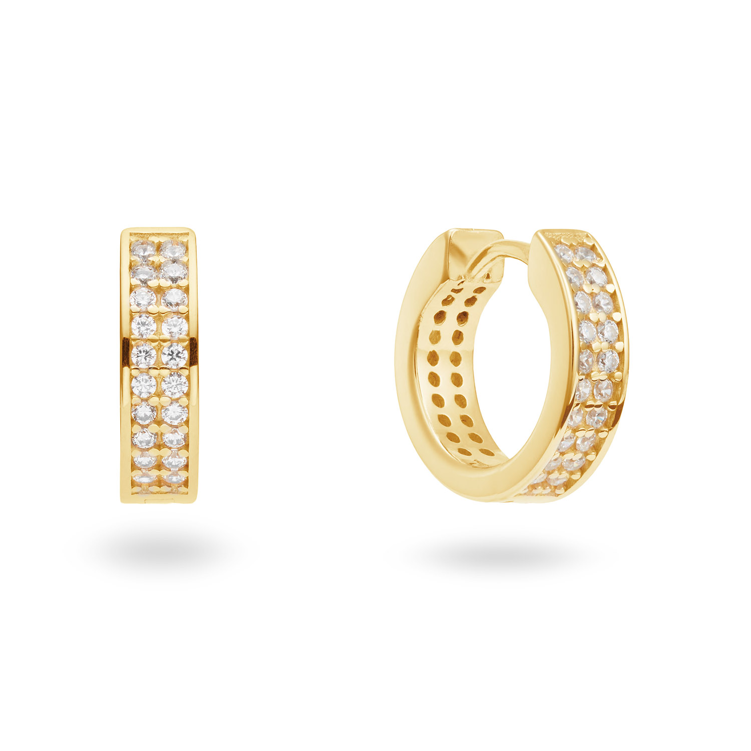 Dit zijn damesoorsieraden van het merk GLOW uit de serie Premium Hoops Silver