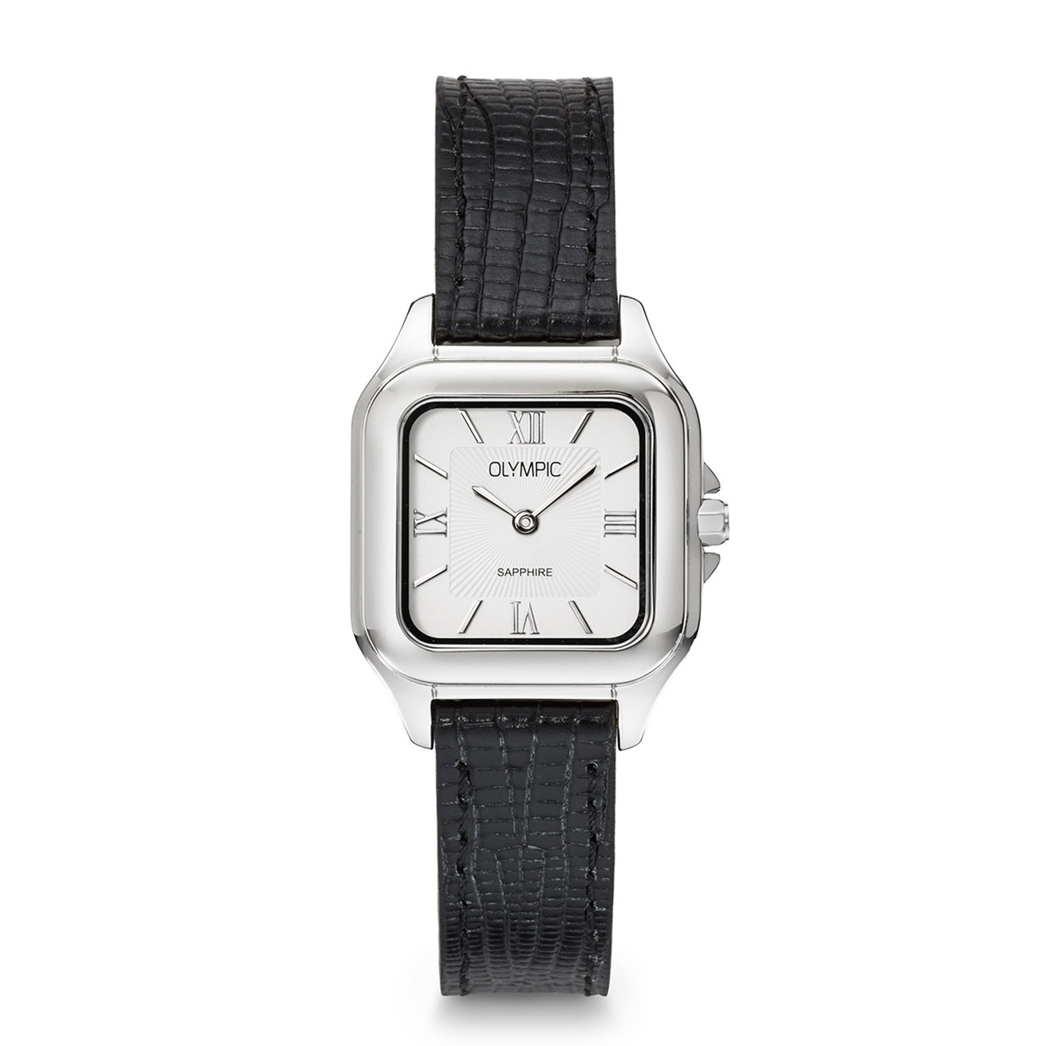 Olympic OL73DSL002 Radiant Horloge Dames Staal 26mm 
Dit unieke Olympic model met artikelnummer: OL73DSL002 is een chique dameshorloge. Het horloge heeft een stalen vierkante kast met een zilverwitte wijzerplaat met strepen en romeinse cijfers. Aan de kast zit een zwarte lerenband met een gespsluiting. Het horloge heeft een saffierglas, een doorsnee van 26mm en is 5ATM.

Het merk:
Een mooi horloge hoeft niet duur te zijn! Het Nederlandse horlogemerk Olympic levert stoere chronografen, slimline series, digitale uurwerken en elegante dameshorloges. De prijs-kwaliteitverhouding staat bij Olympic hoog in het vaandel met prijzen die uiteenlopen van &euro; 34,95 tot en met &euro; 169,00.

100% Nederlands ontwerp, waterdicht en standaard 3 jaar fabrieksgarantie.

Specificaties:
- Vierkante kast 26mm
- Zilverwitte wijzerplaat
- Zwarte lerenband
- 5ATM 
- Standaard 3 jaar fabrieksgarantie
- Saffierglas