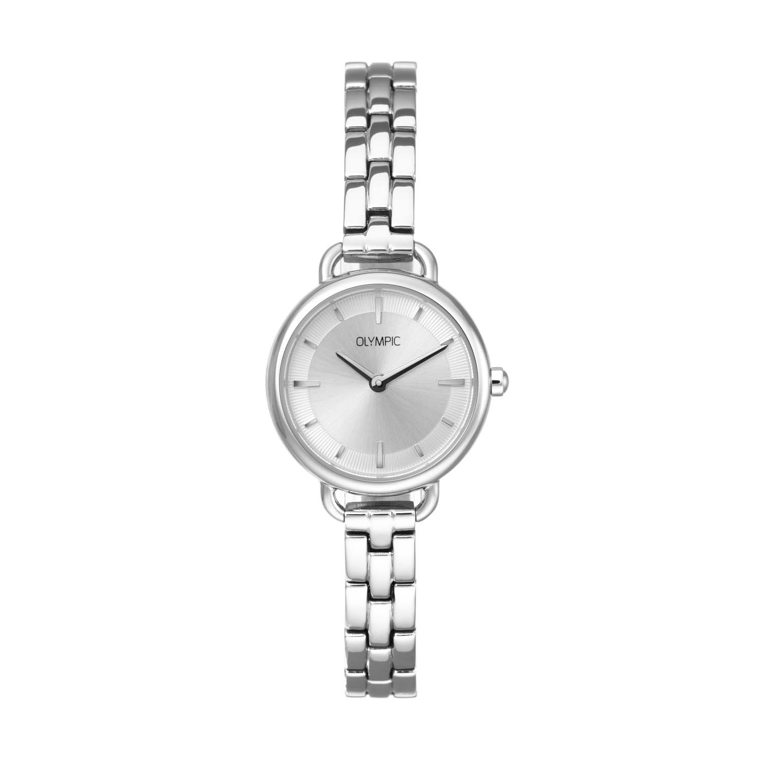 Olympic OL82DSS001 Tess Horloge Staal 26mm 
Dit unieke Olympic horloge met artikelnummer: OL82DSS001 is een dameshorloge met een chique uitstraling. Het horloge heeft een ronde stalen kast met een zilverkleurige sunray wijzerplaat met fijne streepjes. Aan de kast zit een fijne stalen schakelband met druksluiting. Het horloge heeft een mineraalglas, een doorsnee van 26mm en is 3ATM.

Het merk:
Een mooi horloge hoeft niet duur te zijn! Het Nederlandse horlogemerk Olympic levert stoere chronografen, slimline series, digitale uurwerken en elegante dameshorloges. De prijs-kwaliteitverhouding staat bij Olympic hoog in het vaandel met prijzen die uiteenlopen van &euro; 34,95 tot en met &euro; 159,00.

100% Nederlands ontwerp, waterdicht en standaard 3 jaar fabrieksgarantie.

Specificaties:
- Ronde kast &Oslash; 26mm
- Stalen horlogekast
- Zilverkleurige wijzerplaat
- Stalen schakelband
- 3ATM 
- Standaard 3 jaar fabrieksgarantie
- Mineraalglas