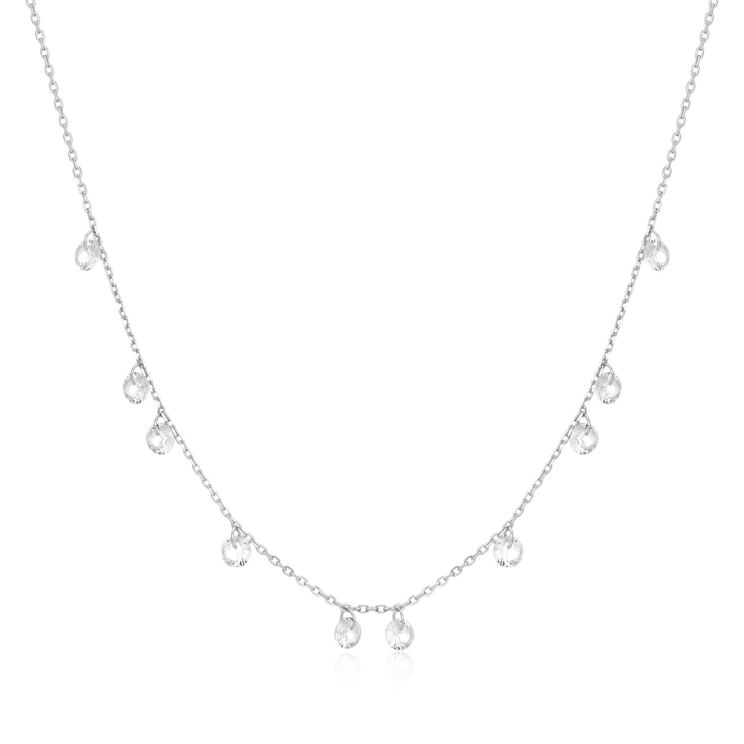 Voor de speelse vrouw die de leuke momenten van het leven koestert. Deze ketting heeft diverse bungelende zirkonia verdeeld over de lengte, die elk het licht weerkaatsen als dauw. Sierlijk speels en vrij draagbaar, verandert deze ketting alledaagse kleding in een persoonlijk moment, ​​perfect om alleen te dragen of te combineren met je favoriete sieraden om je unieke verhaal te vertellen.

HET MERK
Ge&iuml;nspireerd door de laatste fashion trends is Ania Haie het toonaangevende sieradenmerk voor hoogkwalitatieve maar ook betaalbare zilveren sieraden, zonder op de kwaliteit in te leveren. Iedere collectie is gebaseerd op de laatste catwalktrends, waardoor Ania Haie snel tot h&eacute;t sieradenmerk voor stijlbewuste consumenten is verkozen. Elk sieraad wordt ontworpen om te combineren met andere sieraden waardoor je je eigen look kunt cre&euml;ren. Maar ook zijn Ania Haie sieraden opvallend genoeg om op zichzelf te dragen.

SPECIFICATIES
- Ania Haie
- Ketting
- 925 zilver
- Lengte 48cm
- AH N074-08H