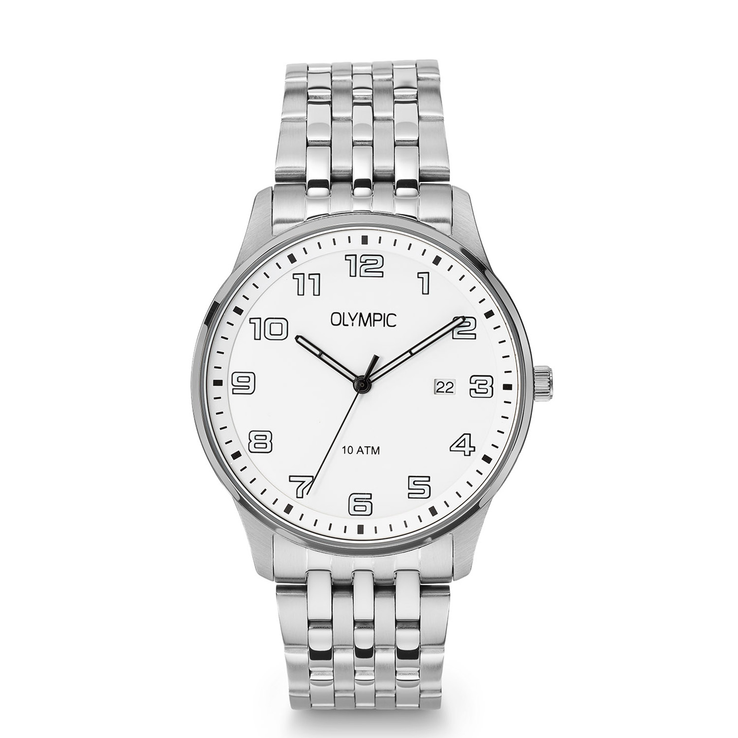 Olympic OL26HSS327 Julian Horloge Heren Staal 42mm 
Dit unieke Olympic model met artikelnummer: OL26HSS327 is een sportief herenhorloge. Het horloge heeft een stalen kast met een gladde bezel en een witte wijzerplaat met een datum en duidelijke cijfers en wijzers. Aan de kast zit een stalen schakelband met een vouwsluiting. Het horloge heeft een mineraalglas, een doorsnee van 42mm en is 10ATM.

Het merk:
Een mooi horloge hoeft niet duur te zijn! Het Nederlandse horlogemerk Olympic levert stoere chronografen, slimline series, digitale uurwerken en elegante dameshorloges. De prijs-kwaliteitverhouding staat bij Olympic hoog in het vaandel met prijzen die uiteenlopen van &euro; 34,95 tot en met &euro; 169,00.

100% Nederlands ontwerp, waterdicht en standaard 3 jaar fabrieksgarantie.

Specificaties:
- Ronde kast &Oslash; 42mm
- Witte wijzerplaat
- Stalen schakelband
- 10ATM 
- Standaard 3 jaar fabrieksgarantie
- Mineraalglas