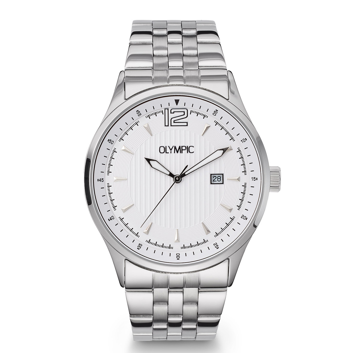 Olympic OL75HSS009 Senne Horloge Heren Staal 43mm 
Dit unieke Olympic model met artikelnummer: OL75HSS009 is een sportief herenhorloge. Het horloge heeft een stalen kast met een grijze wijzerplaat met een datum. Aan de kast zit een stalen schakelband met een vouwsluiting. Het horloge heeft een mineraalglas, een doorsnee van 43mm en is 5ATM.

Het merk:
Een mooi horloge hoeft niet duur te zijn! Het Nederlandse horlogemerk Olympic levert stoere chronografen, slimline series, digitale uurwerken en elegante dameshorloges. De prijs-kwaliteitverhouding staat bij Olympic hoog in het vaandel met prijzen die uiteenlopen van &euro; 34,95 tot en met &euro; 169,00.

100% Nederlands ontwerp, waterdicht en standaard 3 jaar fabrieksgarantie.

Specificaties:
- Ronde kast &Oslash; 43mm
- Grijze wijzerplaat
- Stalen schakelband
- 5ATM 
- Standaard 3 jaar fabrieksgarantie
- Mineraalglas