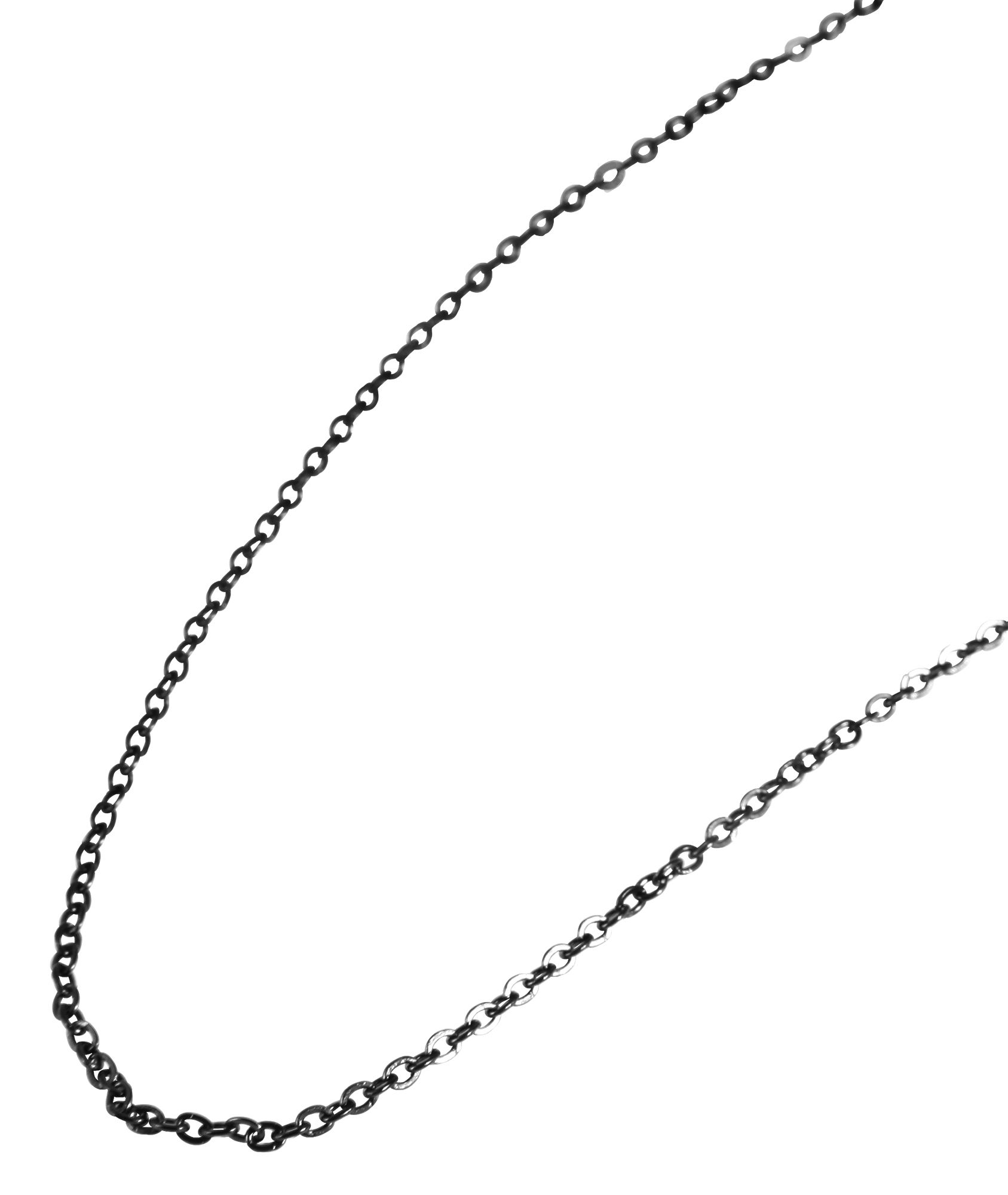 stalen ketting 55cm zwart