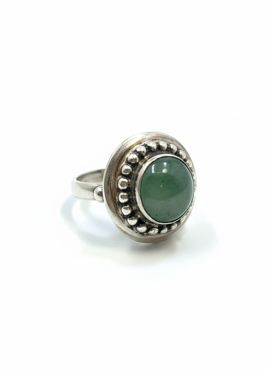 Zilveren ring met aventurijn 