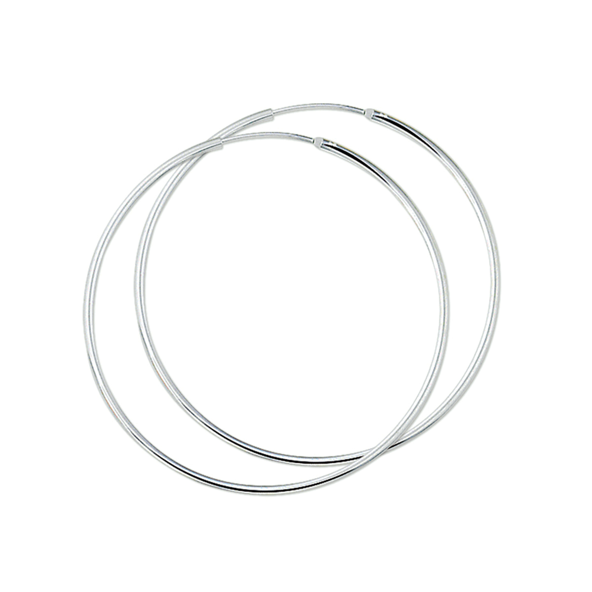Zilveren oorringen 1,5 mm ronde buis