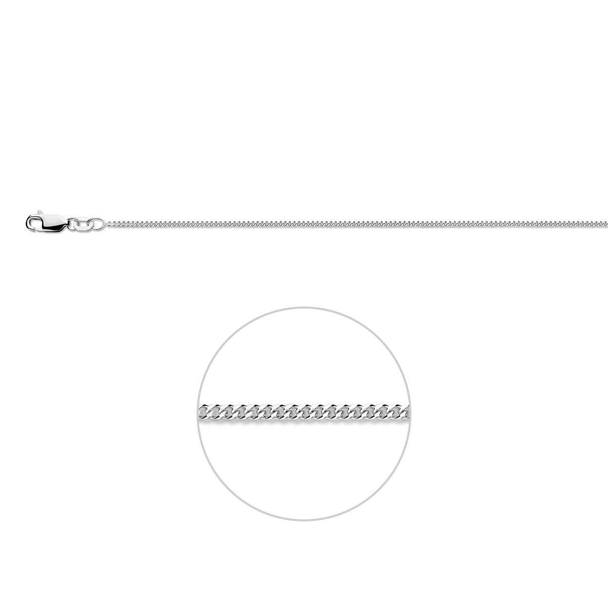 De Zilver Gourmette van 1,4 mm, is een verfijnde halsketting gemaakt van 925 sterling zilver. Met een lengte van 360 mm, straalt deze gourmetteketting elegantie uit. Draag deze zilveren ketting solo of gelaagd met andere juwelen voor een stijlvolle look. Perfect voor elke gelegenheid.