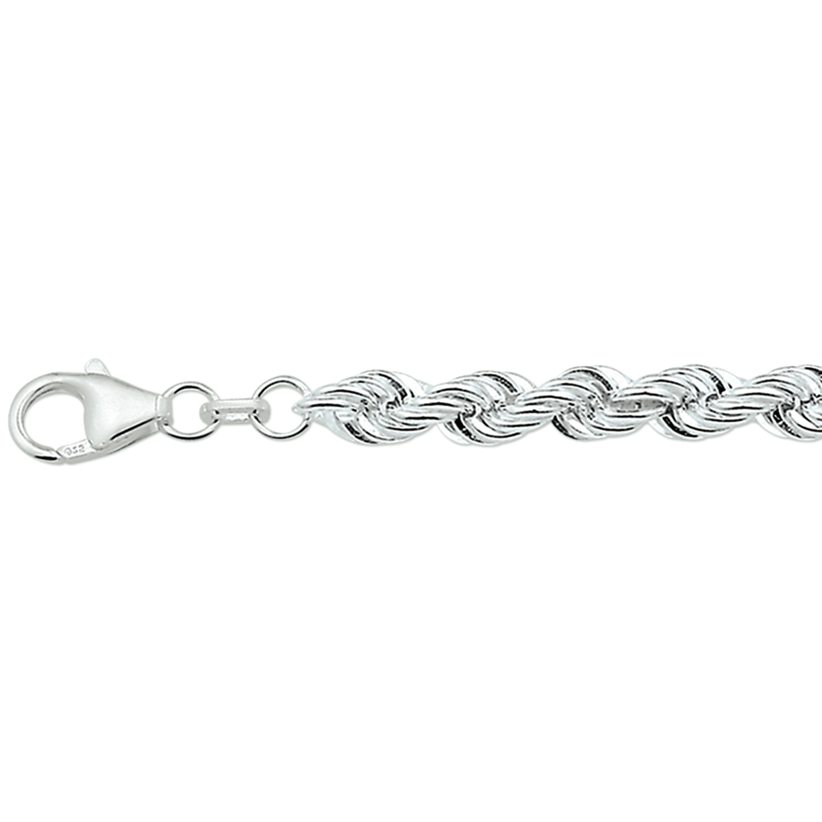 Huiscollectie - Zilveren 5.5mm koord armband in een massieve uitvoering. 19cm - 1002717