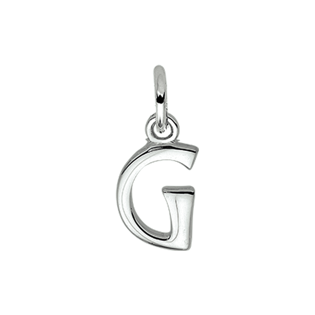 Zilveren letter hanger.