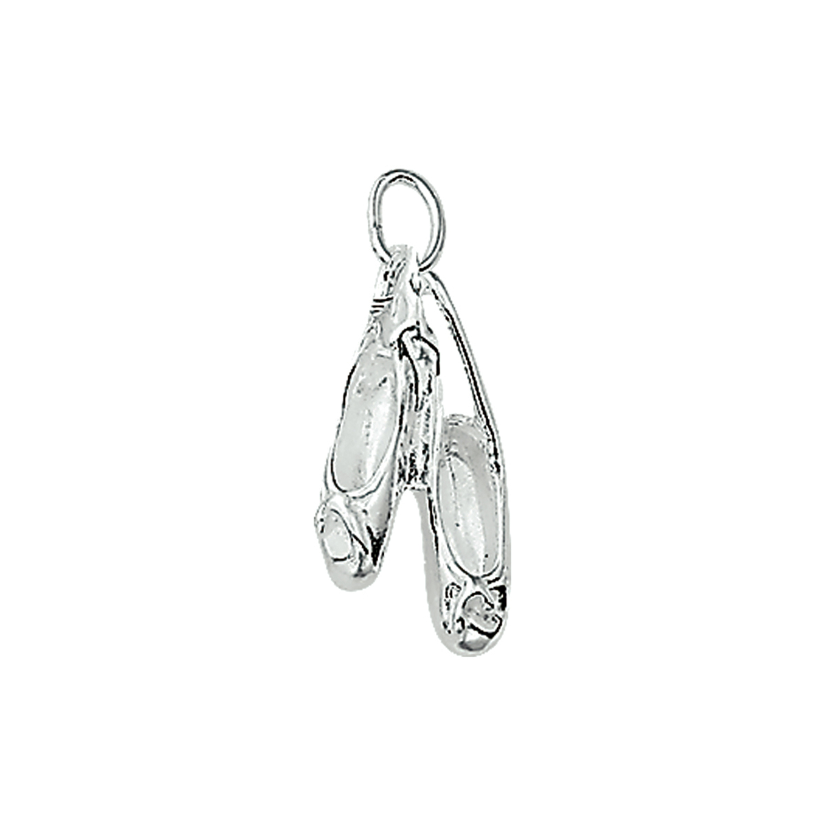 Zilveren hanger balletschoenen