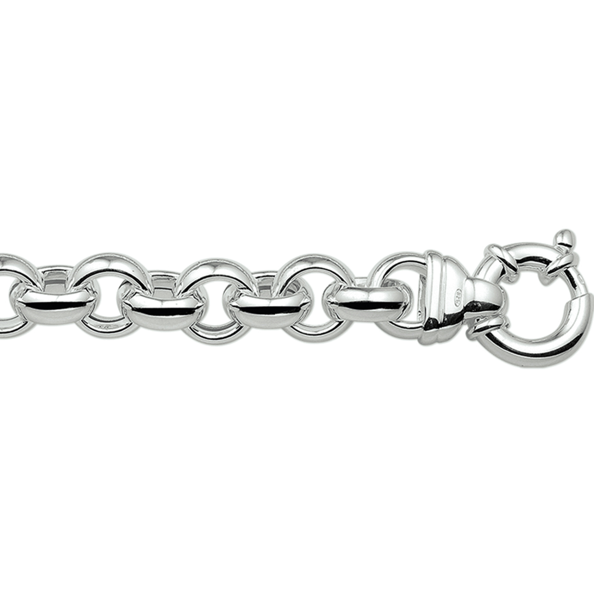 Zilveren armband met jasseron schakel. De schakelbreedte is 6.0mm.