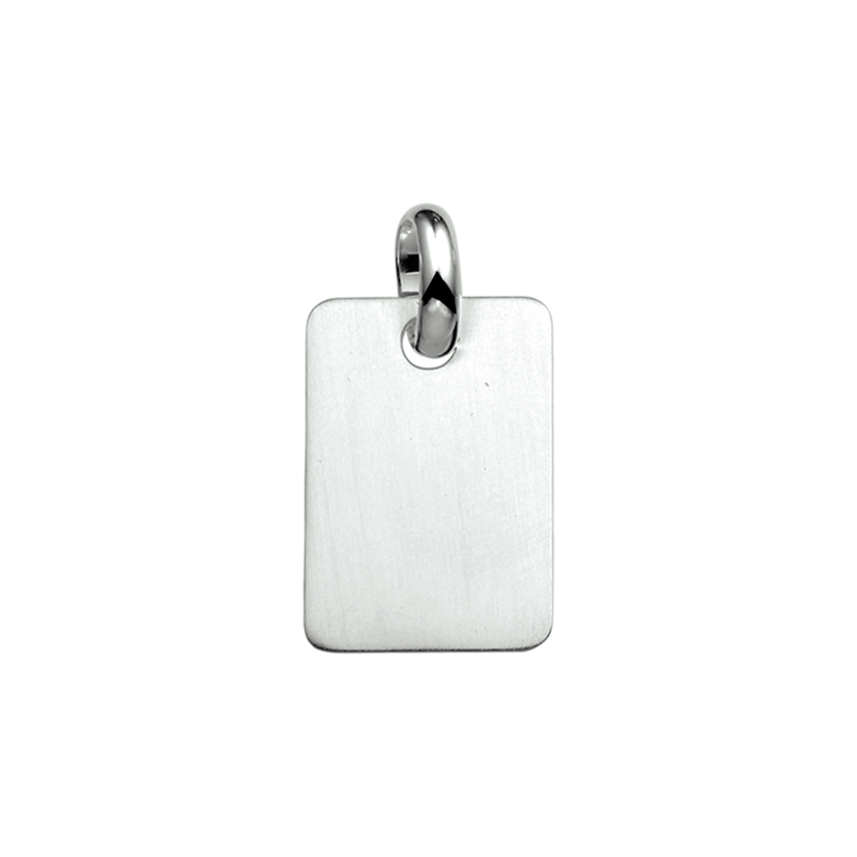 Zilveren graveerhanger met een poli/matte afwerking. De hanger heeft een dikte van 0.9mm.