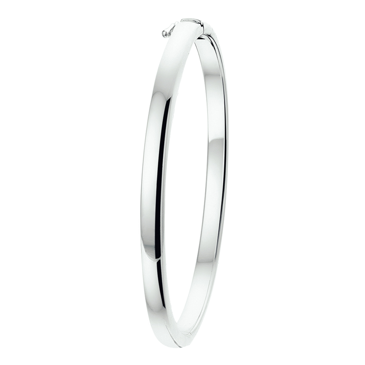 Bangle scharnier bolle buis 4 x 60 mm zilver wit