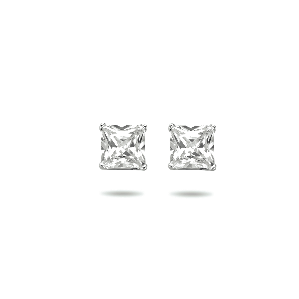 Beschrijving: Gerhodineerd zilveren oorknoppen met zirkonia. 
Uniekenummer serie: 25880
Doelgroep: dames
Zetting: solitaire (chatonzetting)