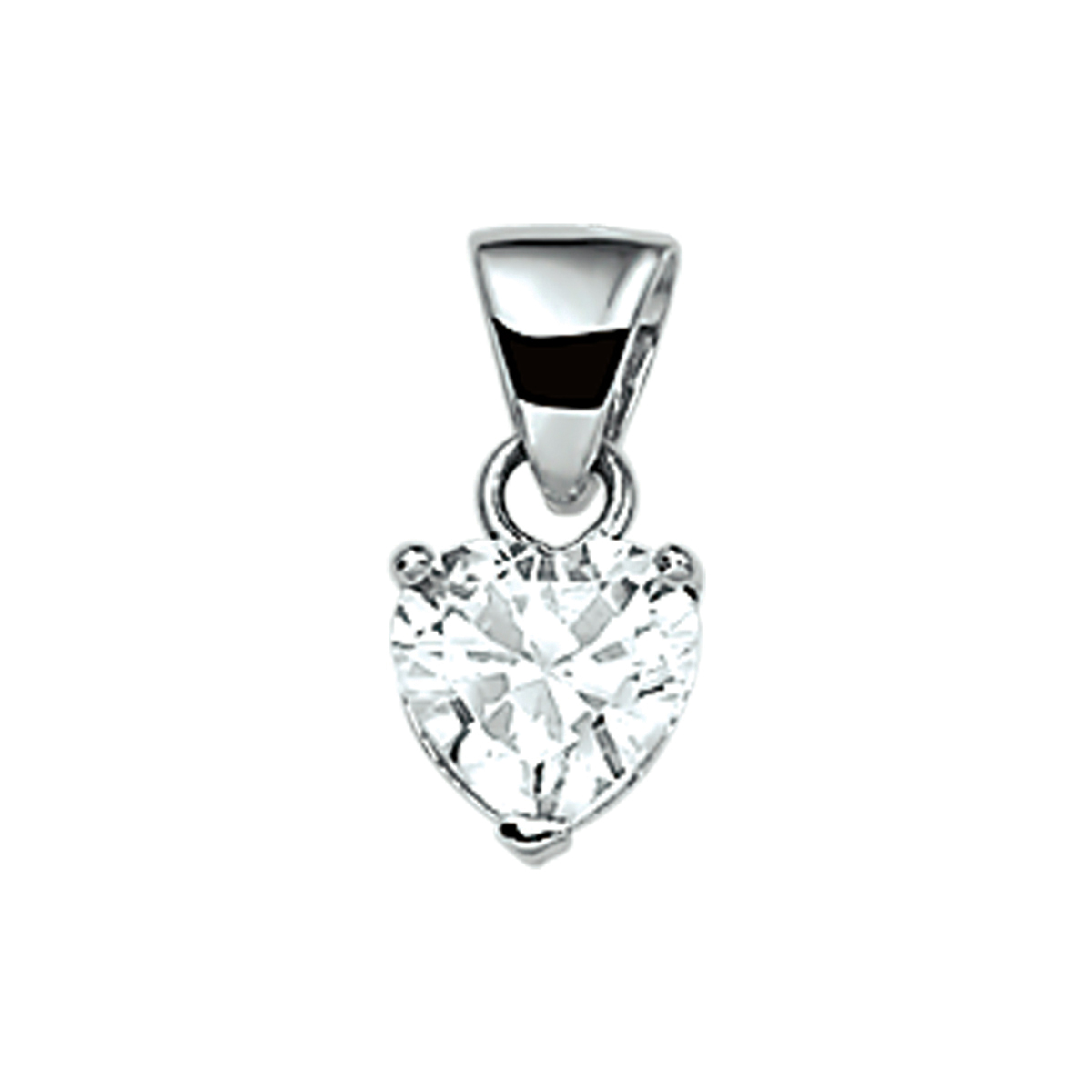 Deze hanger dames, , is een prachtige rhodium-geplateerde bedel met een doorschijnende hartvormige zirconia-steen. Perfect te dragen aan een ketting voor een elegante look. Met een gewicht van 0.51, en een stijlvolle glans, voegt deze charm toe aan elke outfit. Draag het op een subtiele ketting om de verfijnde schoonheid te benadrukken.