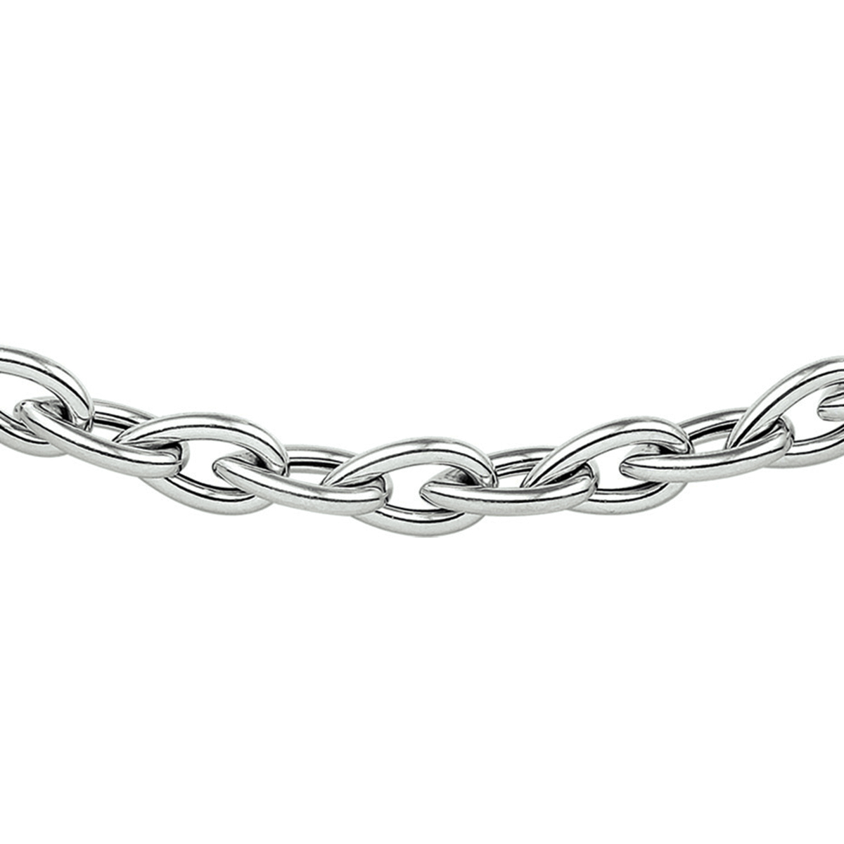 Zilveren schakelcollier. De schakelbreedte is 7.0mm.