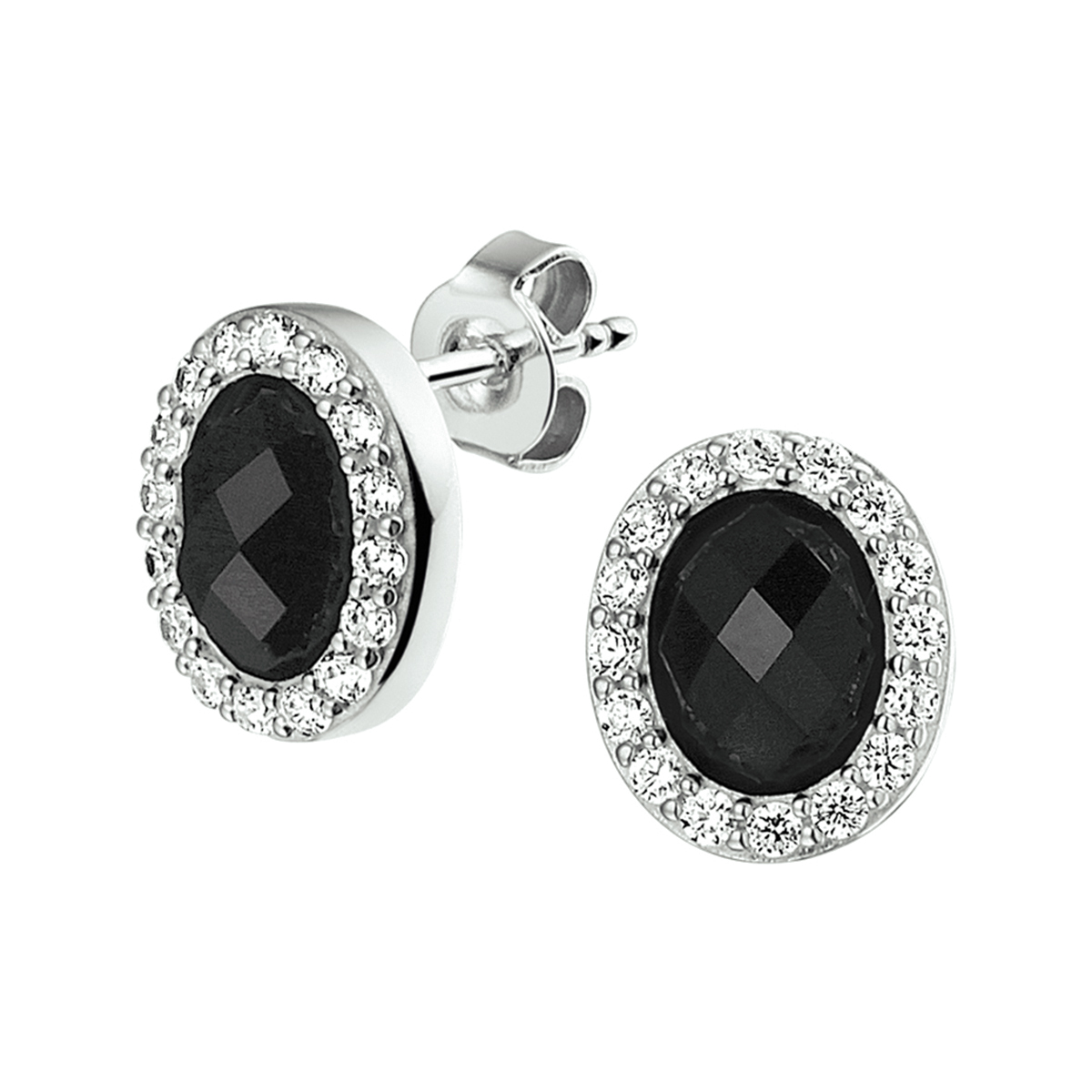Chique zilveren oorknoppen met een ovale onyx en een rijzetting van zirkonia in een chaton zetting. De oorknoppen hebben een afmeting van 11.5x10mm. Perfect voor een stijlvolle avond of gelegenheid waarbij u wilt stralen met elegante sieraden. Deze oorknoppen zijn perfect te combineren met onze andere sieraden met onyx en zirkonia. Zo maakt u gemakkelijk een stijlvolle set!.
Doelgroep: dames
Breedte: 10 mm
Hoogte: 11.5 mm
Zetting: entourage (chatonzetting)