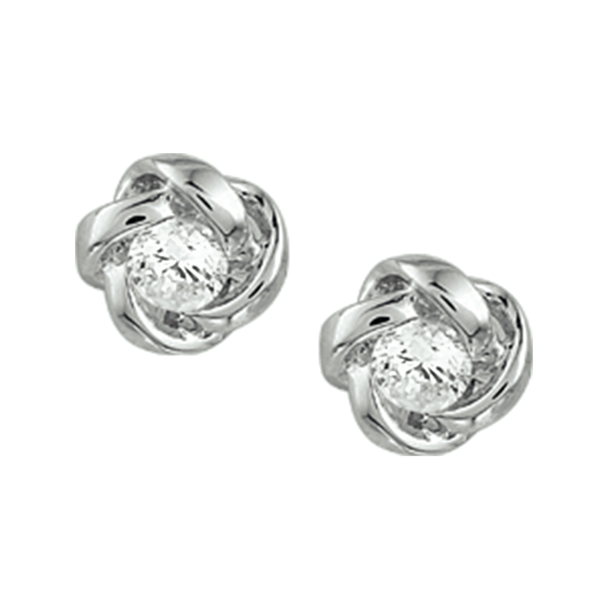 Gerhodineerd zilveren bloem oorknoppen met een diameter van 8mm uitgevoerd met een briljant geslepen ingespannen zirkonia van 3.5mm. De oorknoppen zijn te combineren met bijpassende sieraden uit onze collectie.