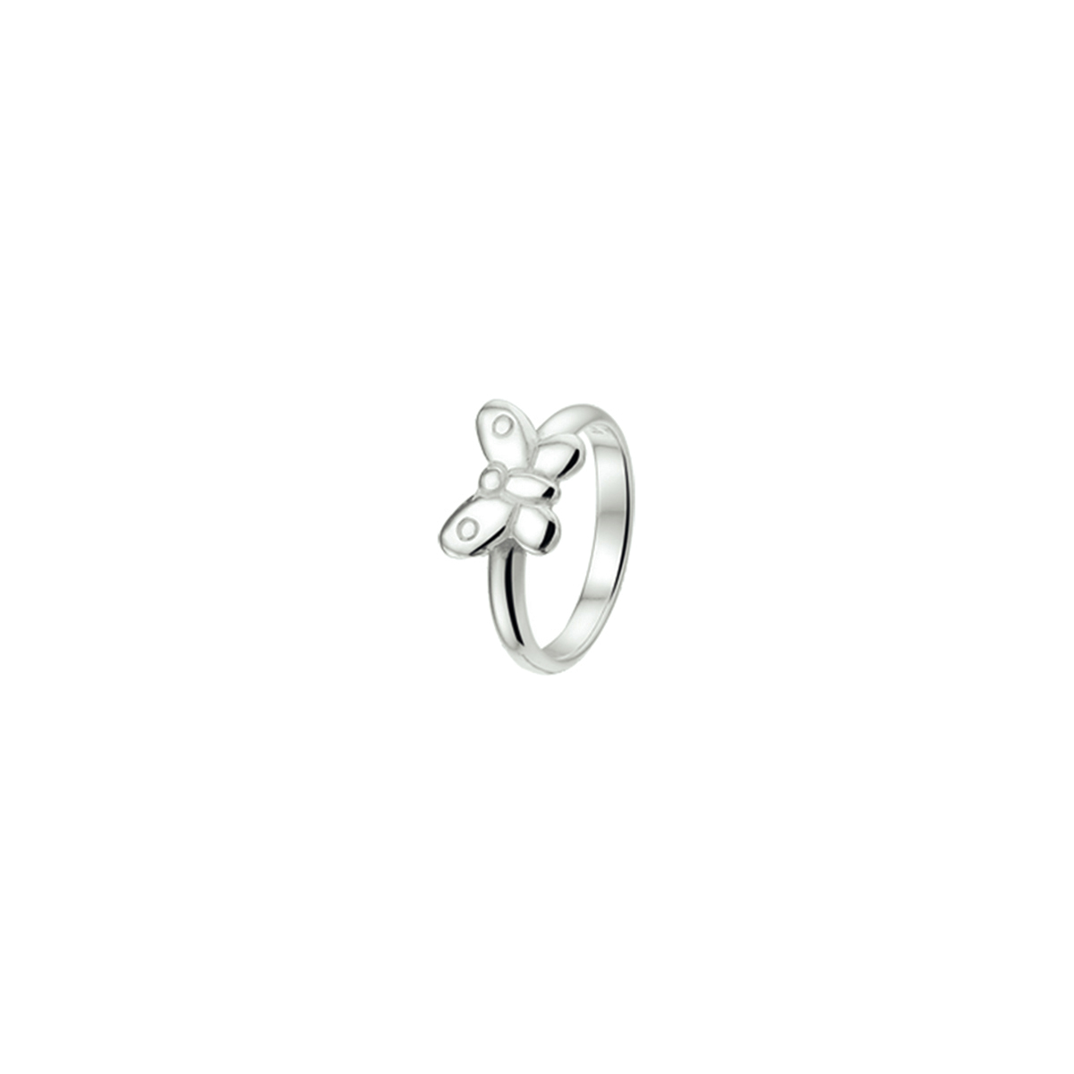 ring vlinder zilver gerhodineerd